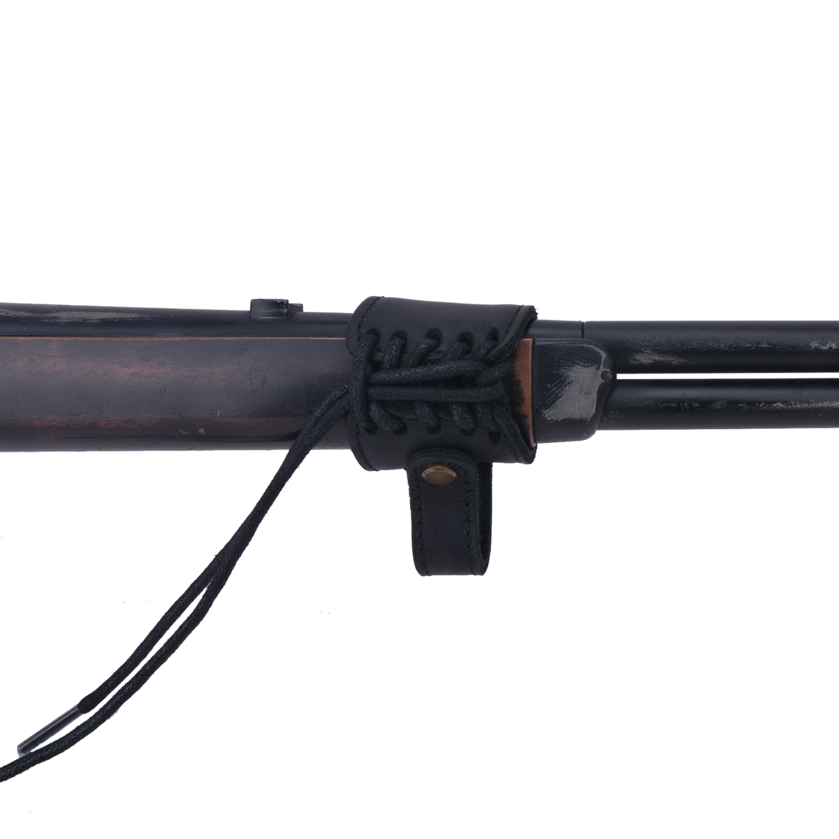 Full Grain Leather Adjustable No Drilling Shooting Gun Sling Loops Barrel Mount