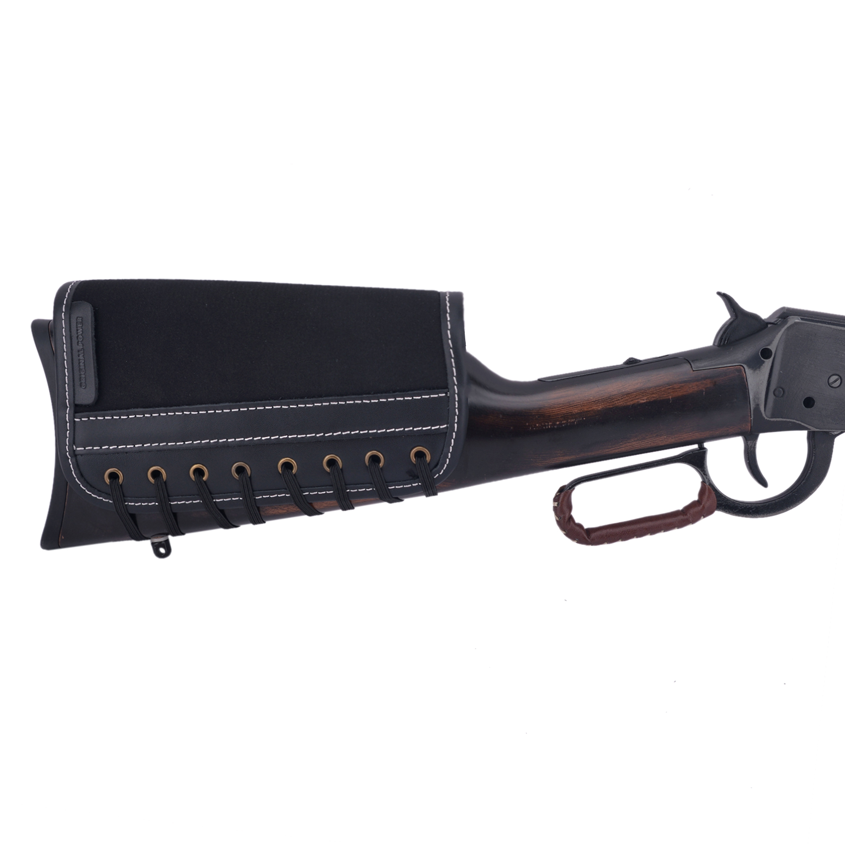 WAYNE'S DOG Leather Rifle Gun Buttstock Cover, Non-Slip Cheek Rest Pad 