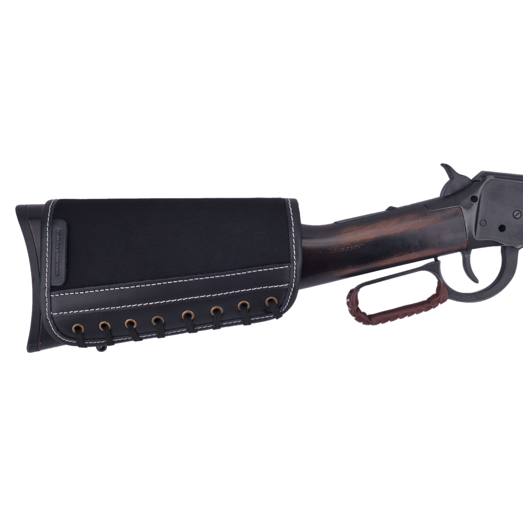 WAYNE'S DOG Leather Rifle Gun Buttstock Cover, Non-Slip Cheek Rest Pad 