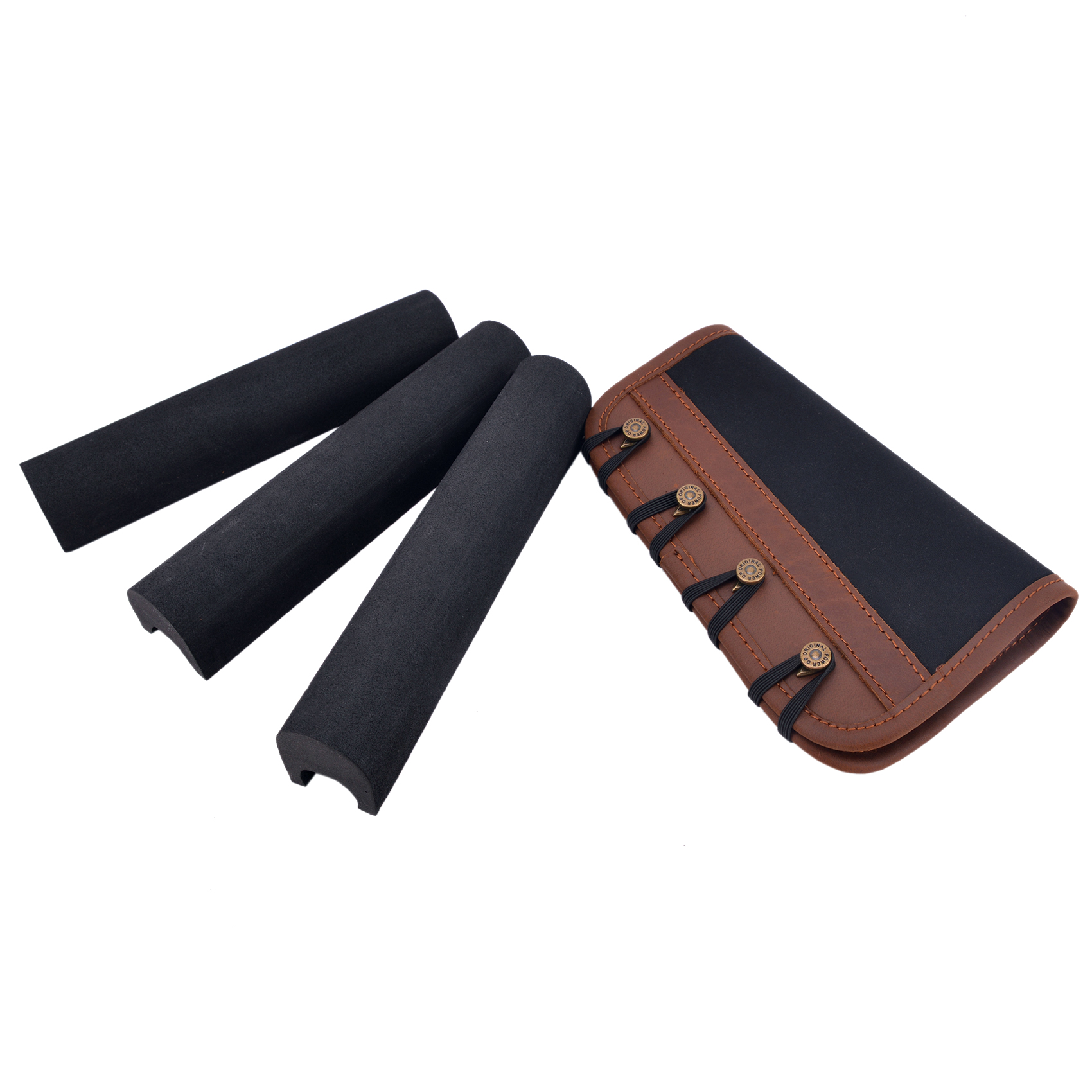 WAYNE'S DOG Leather Rifle Gun Buttstock Cover, Non-Slip Cheek Rest Pad 