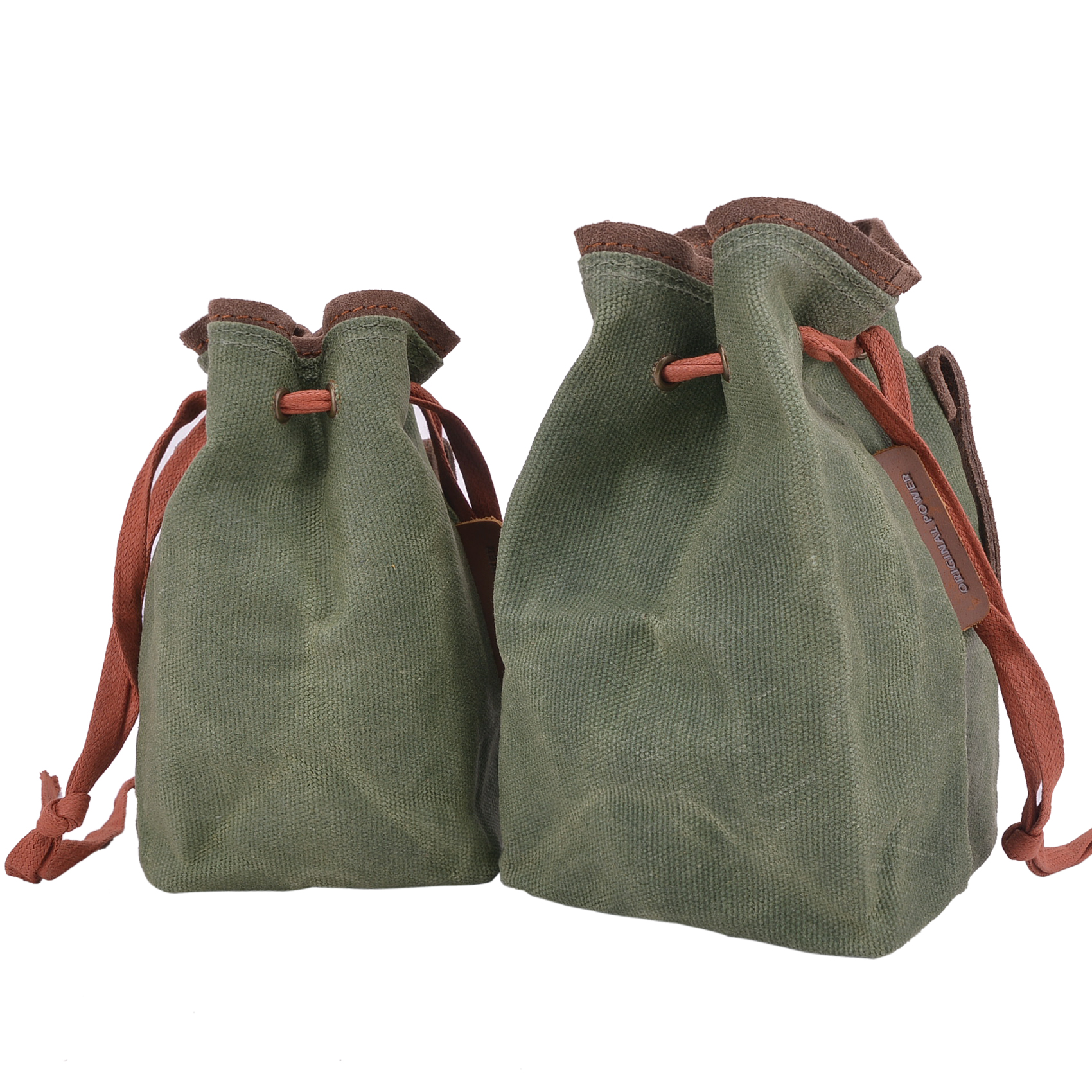 Canvas /Leather Drawstring Rilfe Shotgun Ammo Pouch Waist Belt Easy Carrying Bag