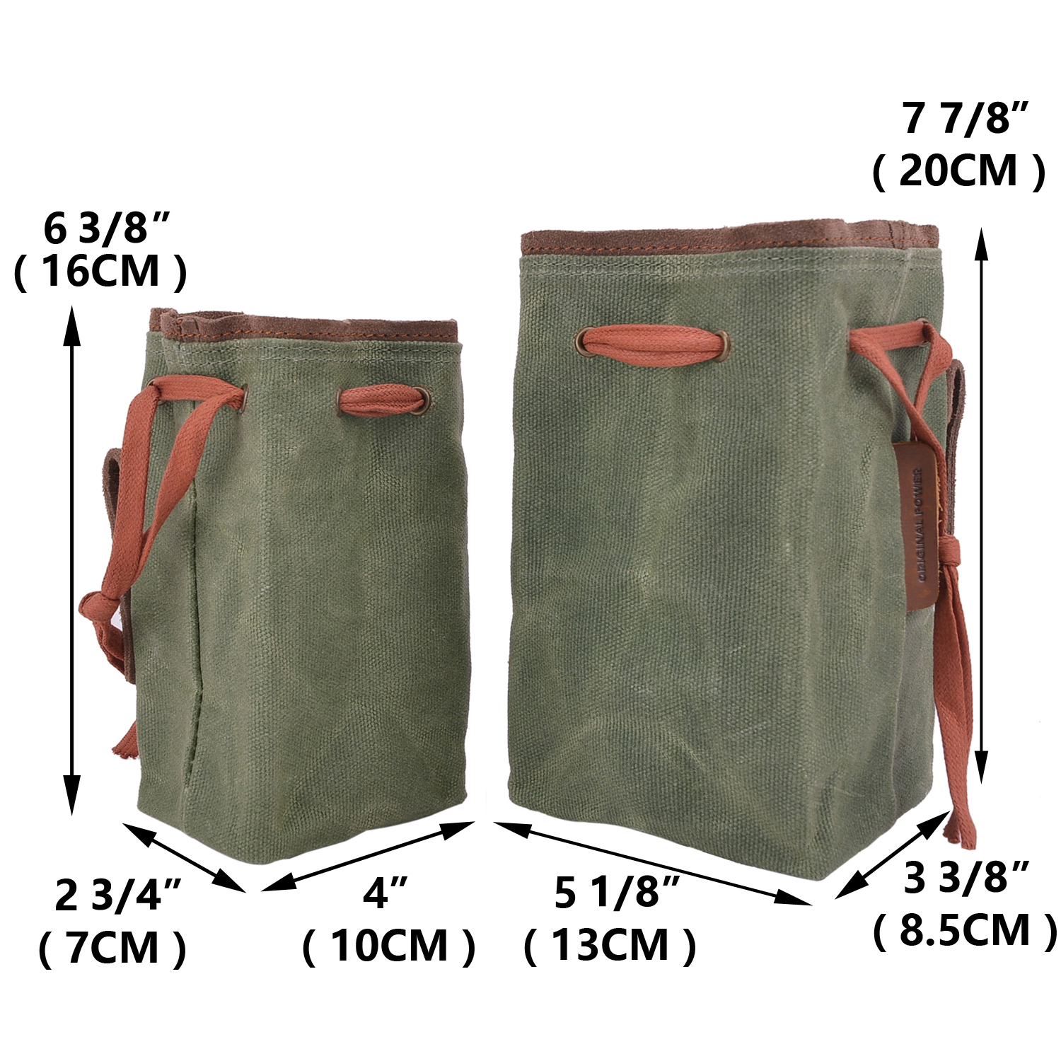 Canvas /Leather Drawstring Rilfe Shotgun Ammo Pouch Waist Belt Easy Carrying Bag