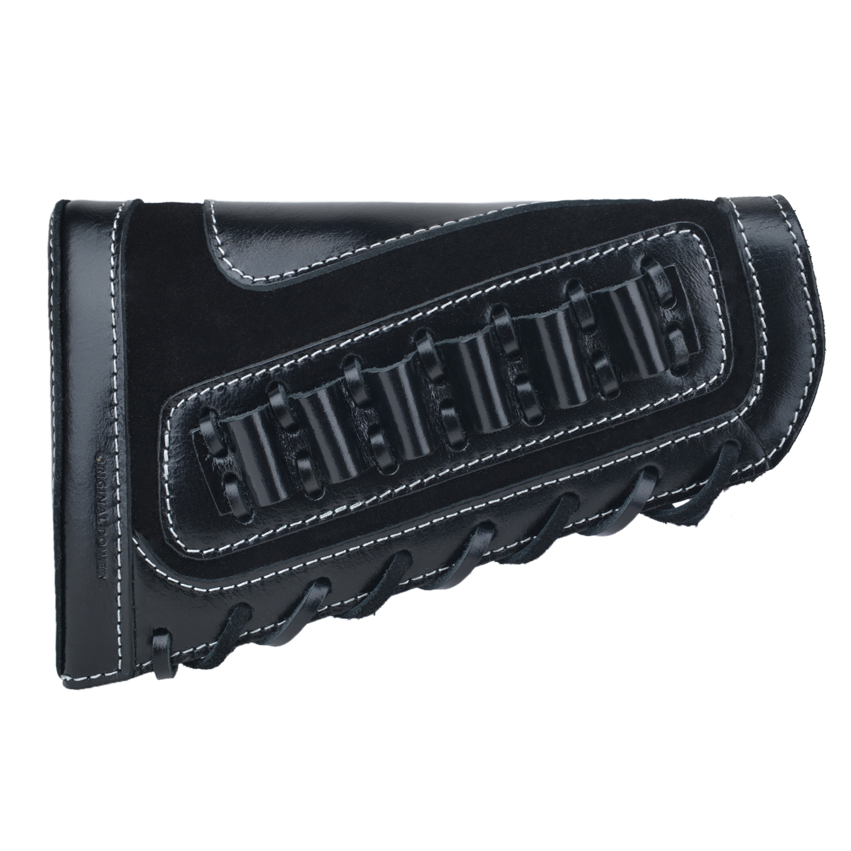 Leather Rifle Buttstock Shell Holder Recoil Pad For .308 .357 .22LR  12GA Butt Protectors