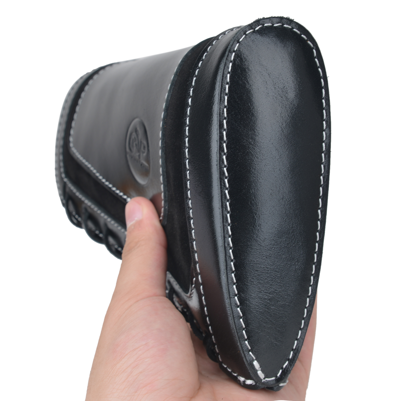 Leather Rifle Buttstock Shell Holder Recoil Pad For .308 .357 .22LR  12GA Butt Protectors