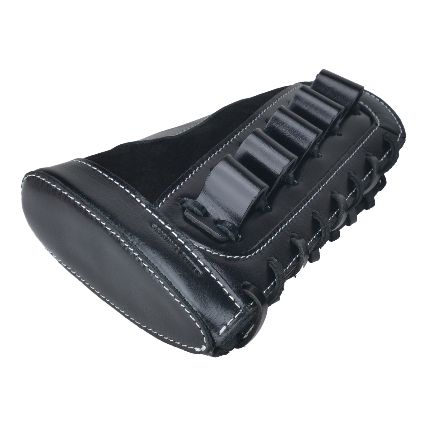 Leather Rifle Buttstock Shell Holder Recoil Pad For .308 .357 .22LR  12GA Butt Protectors