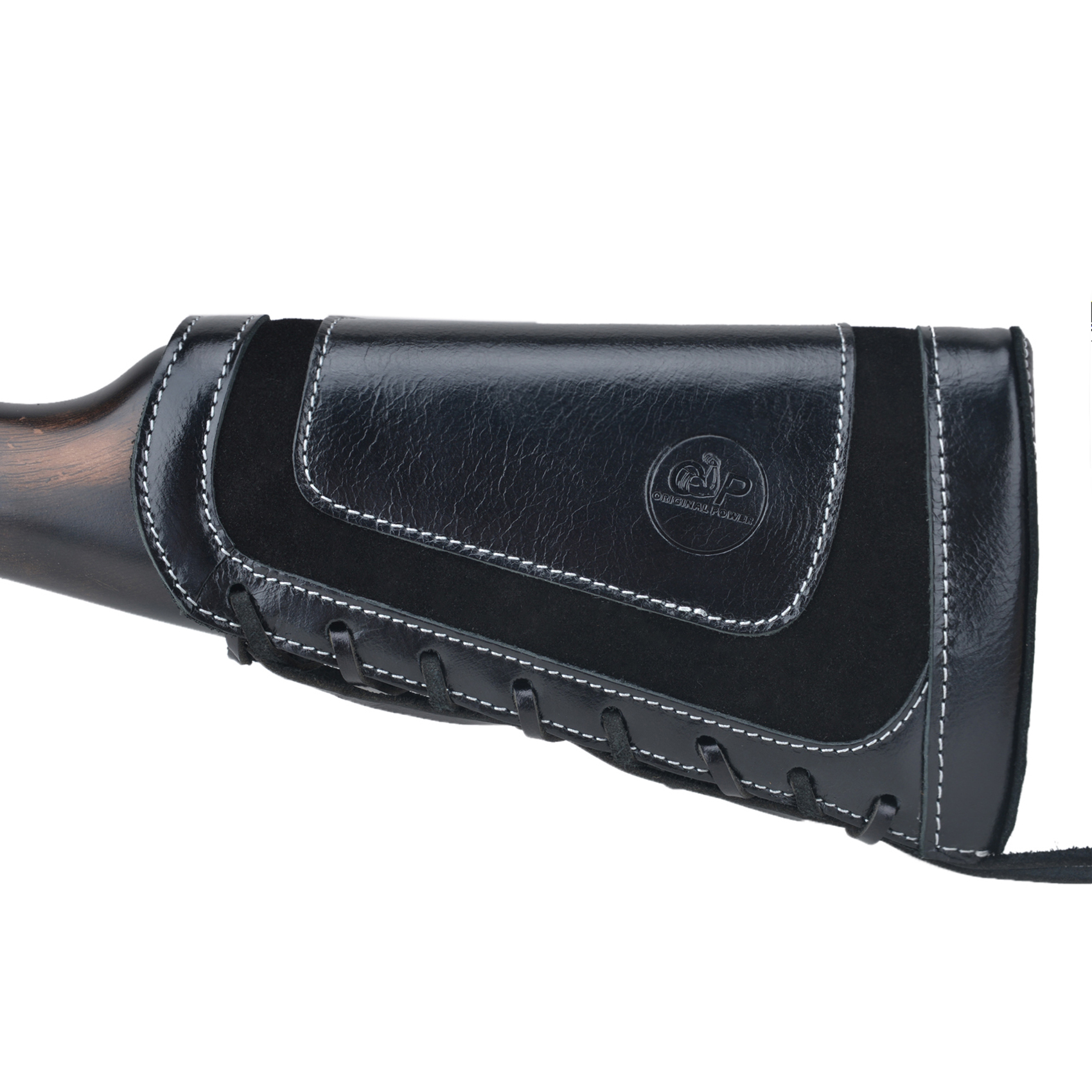 Leather Rifle Buttstock Shell Holder Recoil Pad For .308 .357 .22LR  12GA Butt Protectors