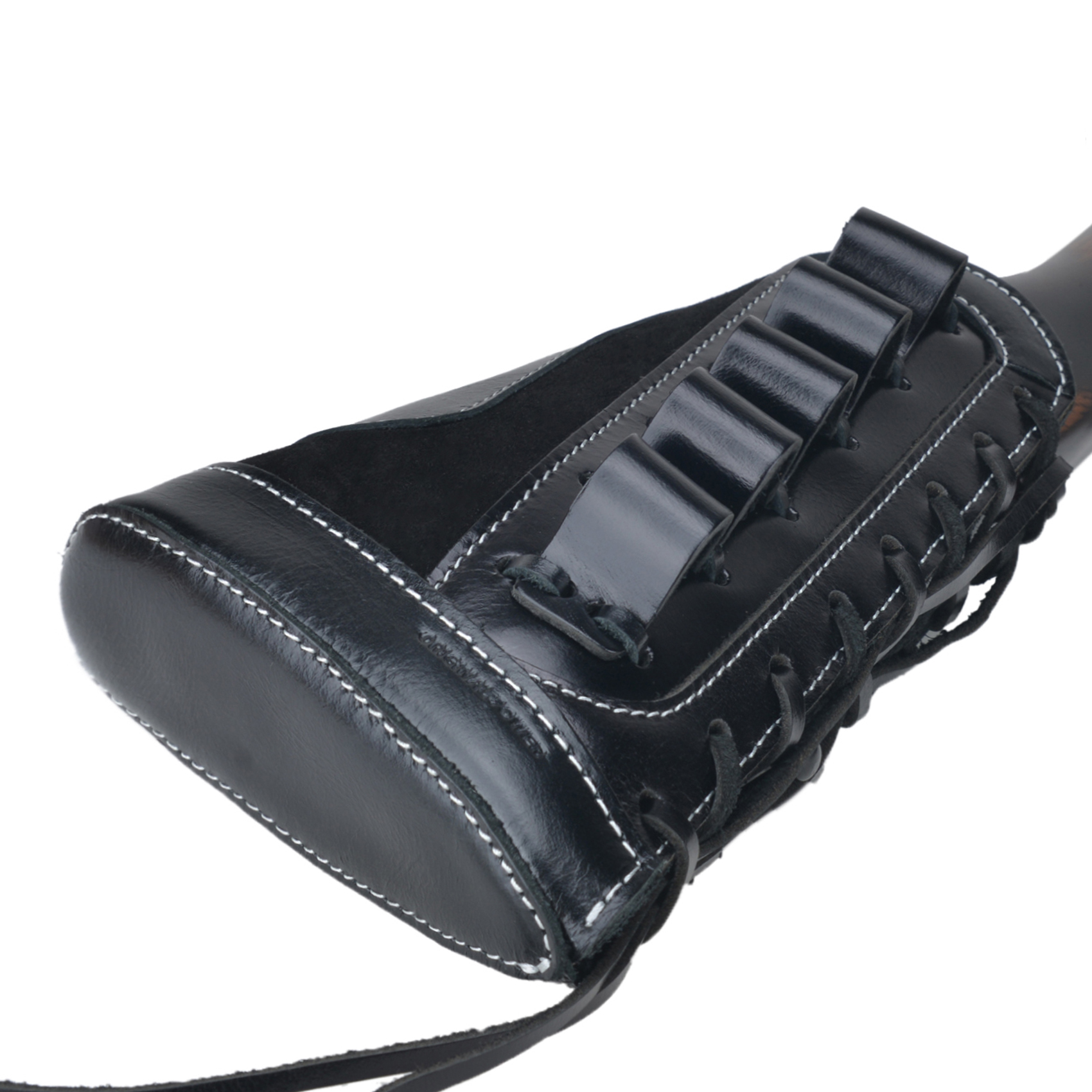 Leather Rifle Buttstock Shell Holder Recoil Pad For .308 .357 .22LR  12GA Butt Protectors
