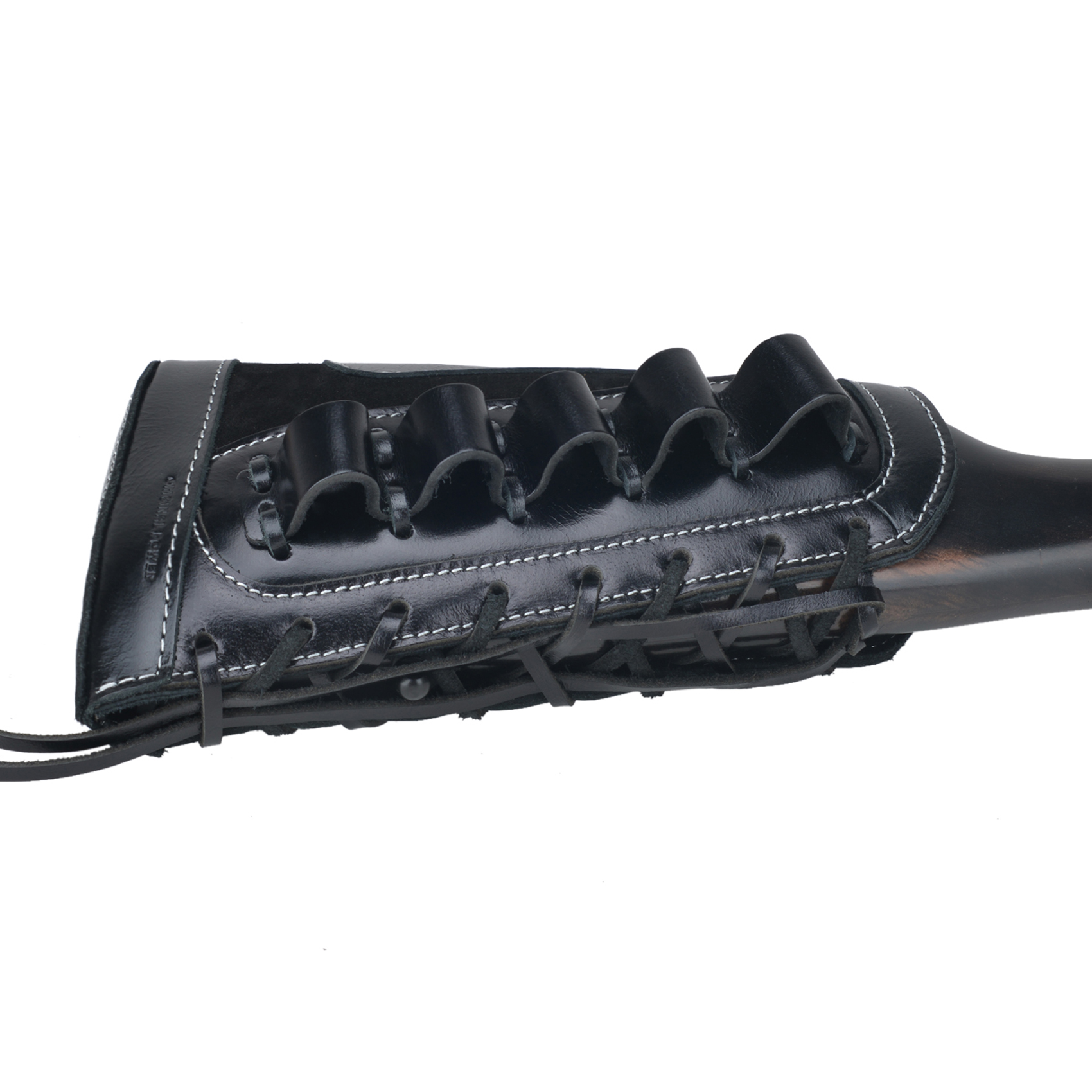 Leather Rifle Buttstock Shell Holder Recoil Pad For .308 .357 .22LR  12GA Butt Protectors