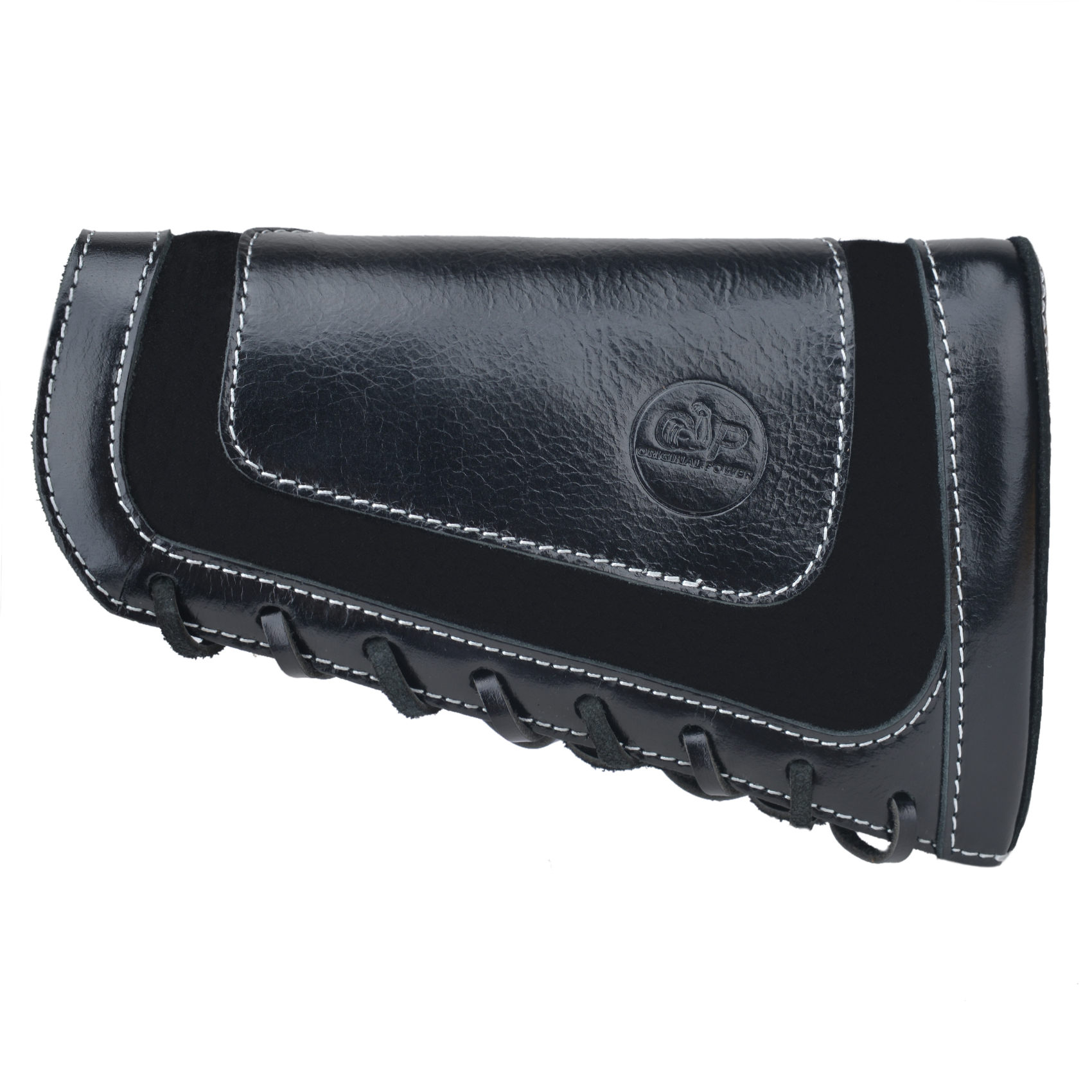 Leather Rifle Buttstock With Gun Sling Shell Holder For .22LR .22MAG .17 hmr