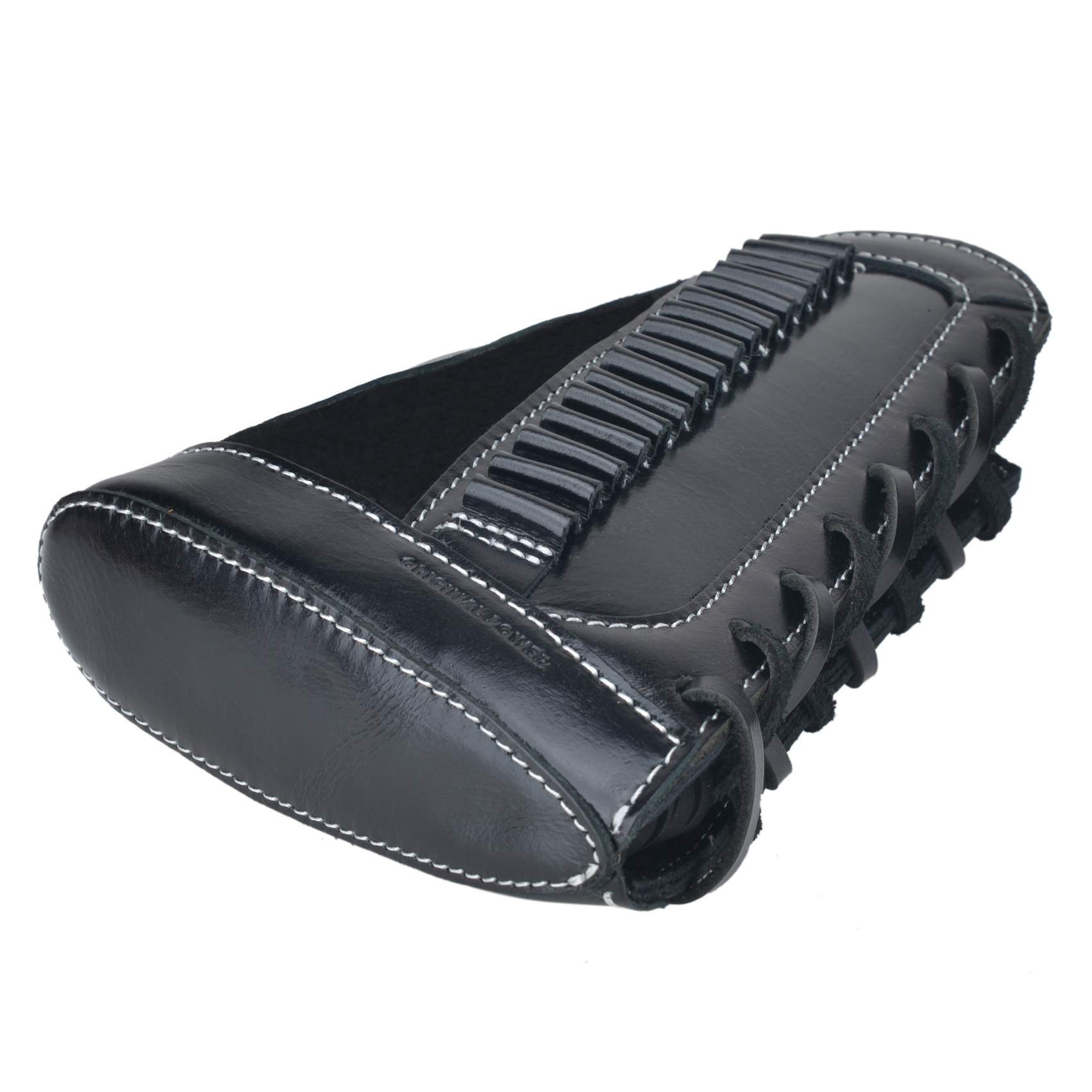 Leather Rifle Buttstock With Gun Sling Shell Holder For .22LR .22MAG .17 hmr