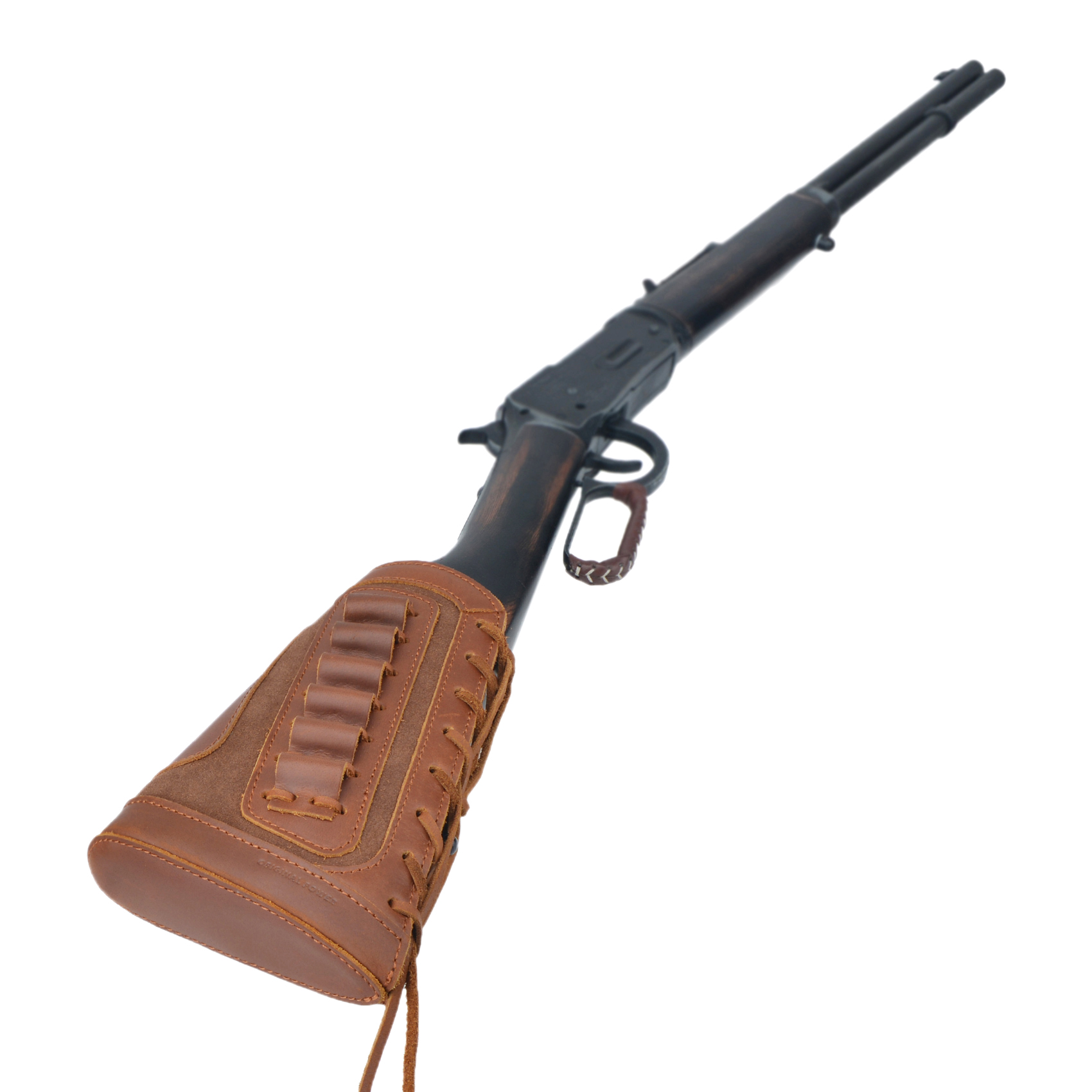 Leather Rifle Buttstock Shell Holder Recoil Pad For .308 .357 .22LR  12GA Butt Protectors