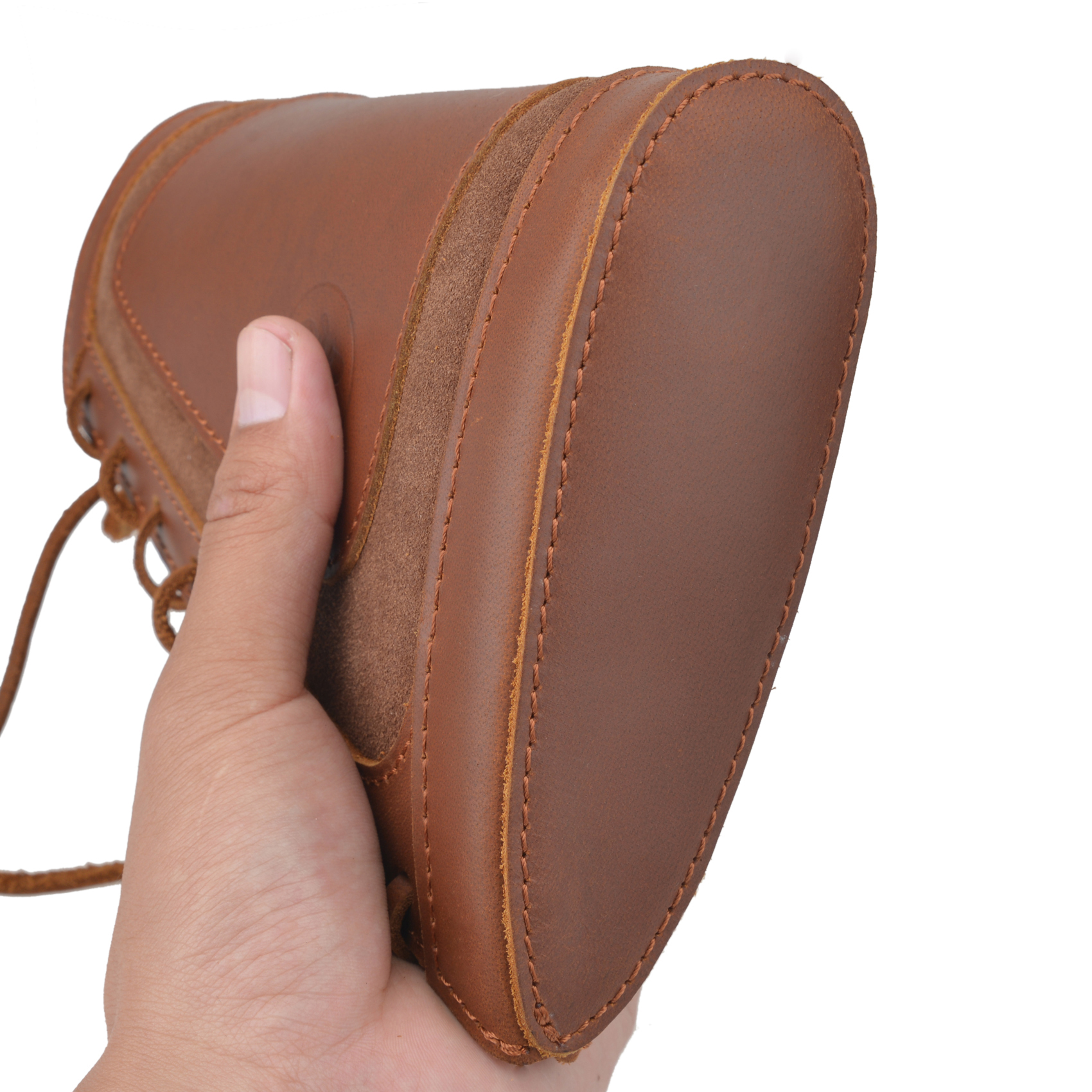 Leather Rifle Buttstock Shell Holder Recoil Pad For .308 .357 .22LR  12GA Butt Protectors