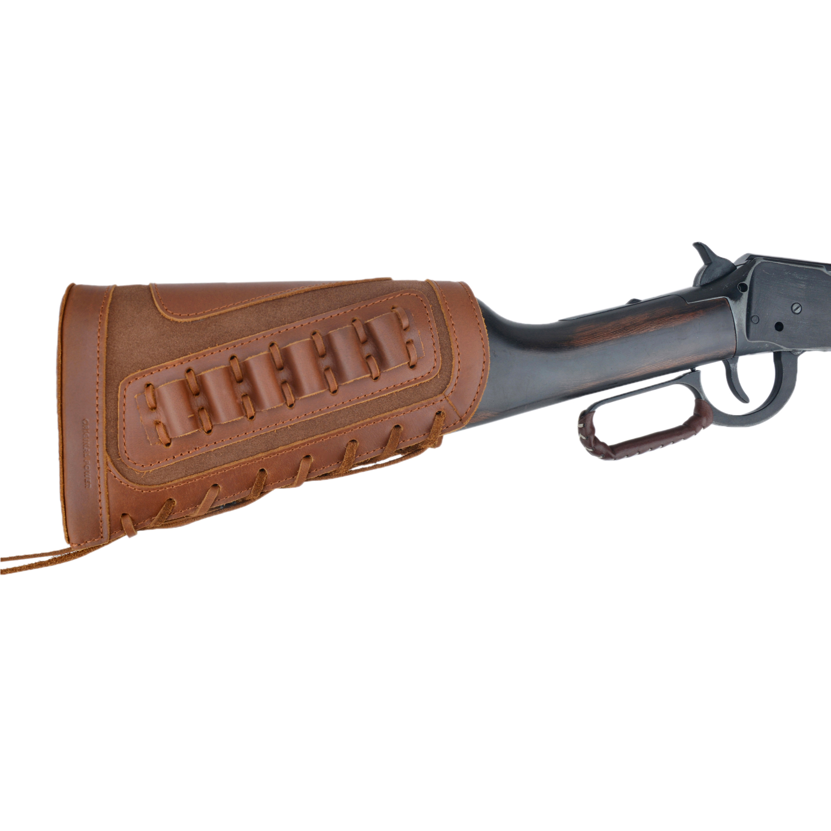 Leather Rifle Buttstock Shell Holder Recoil Pad For .308 .357 .22LR  12GA Butt Protectors