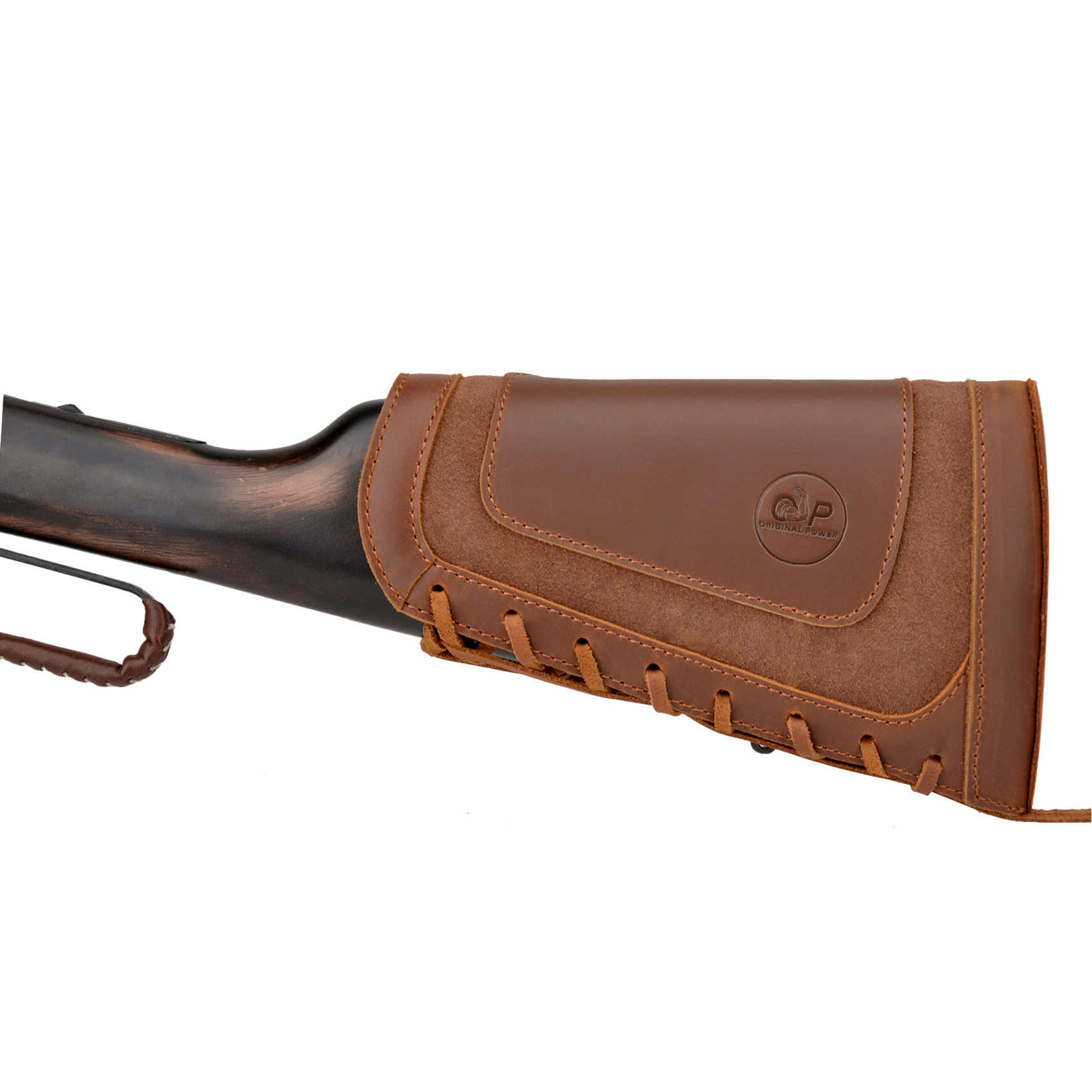 Leather Rifle Buttstock Shell Holder Recoil Pad For .308 .357 .22LR  12GA Butt Protectors