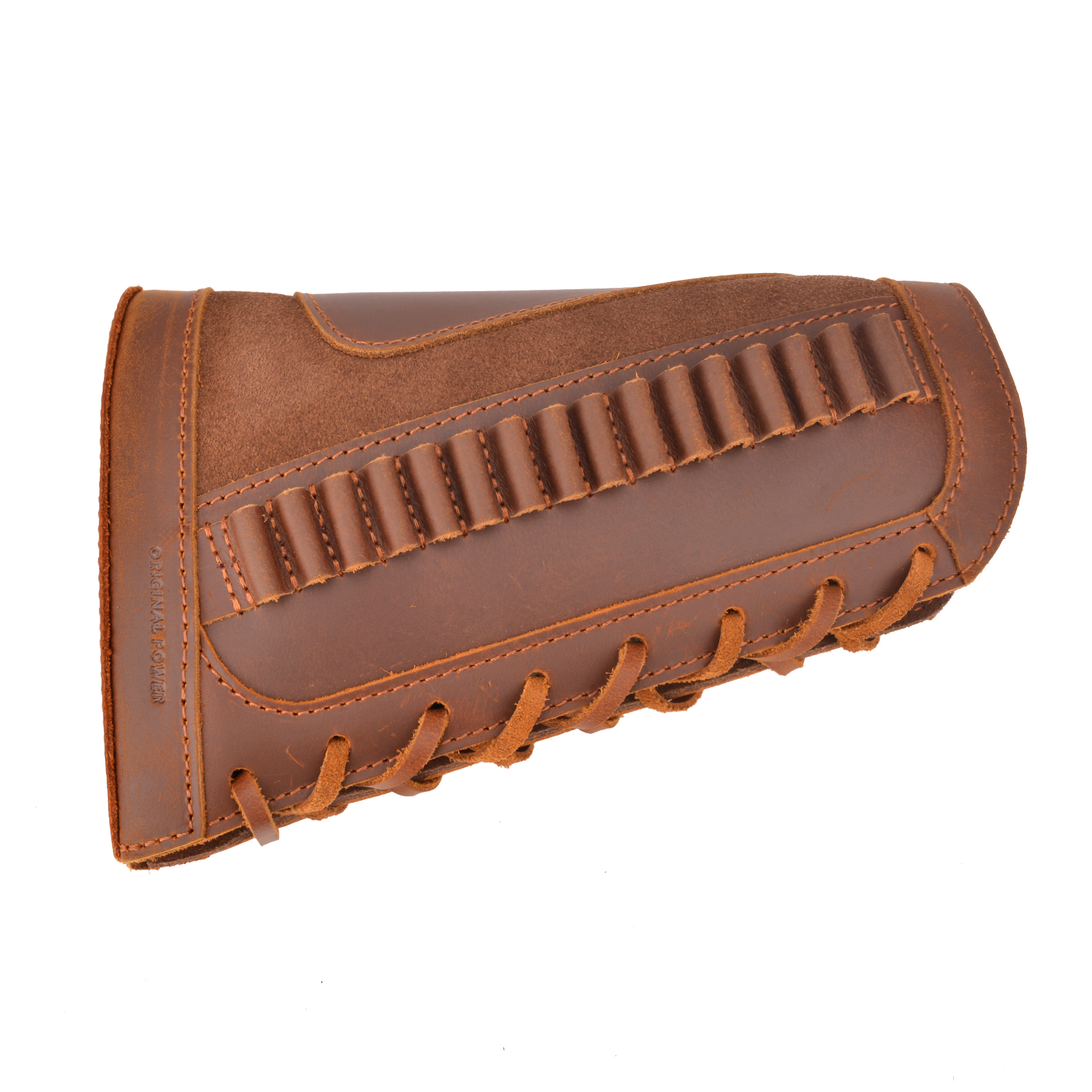 Leather Rifle Buttstock Shell Holder Recoil Pad For .308 .357 .22LR  12GA Butt Protectors