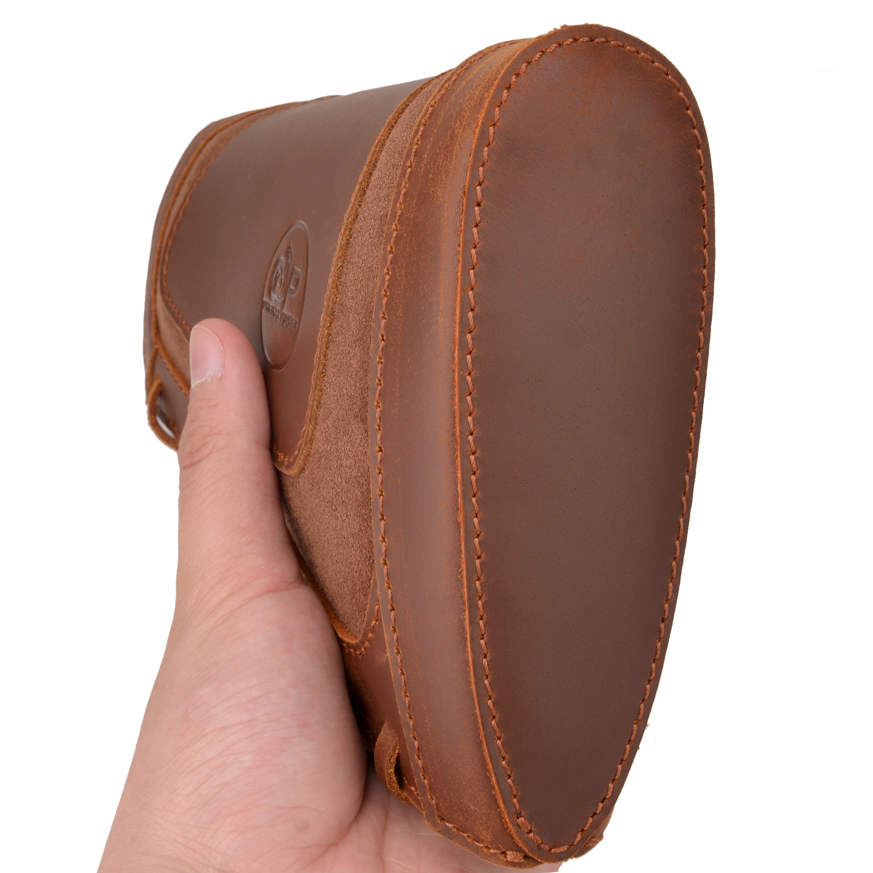 Leather Rifle Buttstock Shell Holder Recoil Pad For .308 .357 .22LR  12GA Butt Protectors