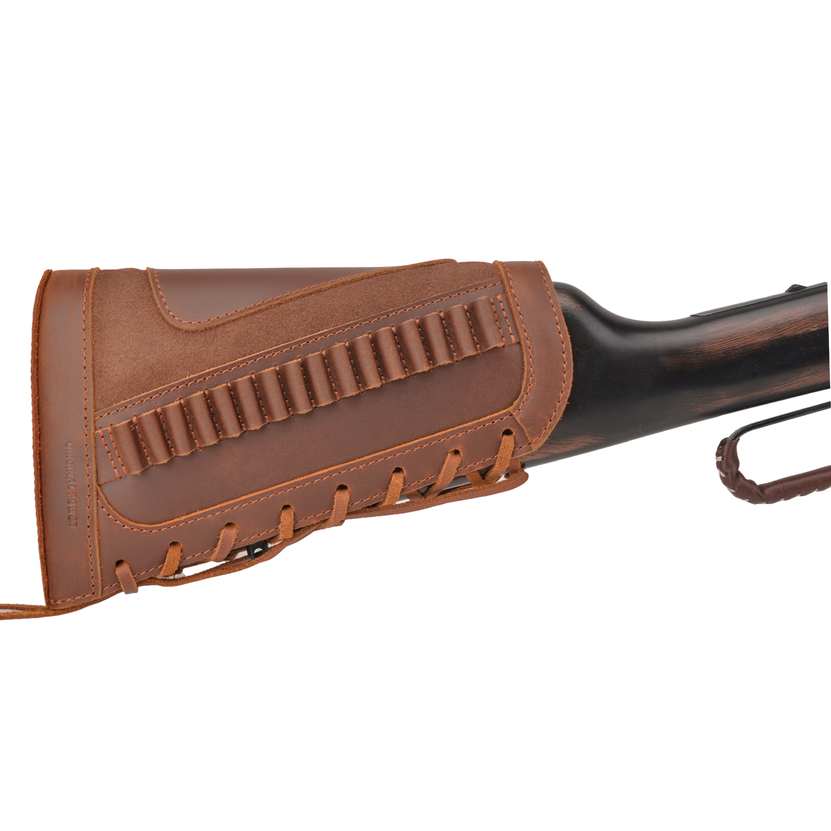 Leather Rifle Buttstock Shell Holder Recoil Pad For .308 .357 .22LR  12GA Butt Protectors