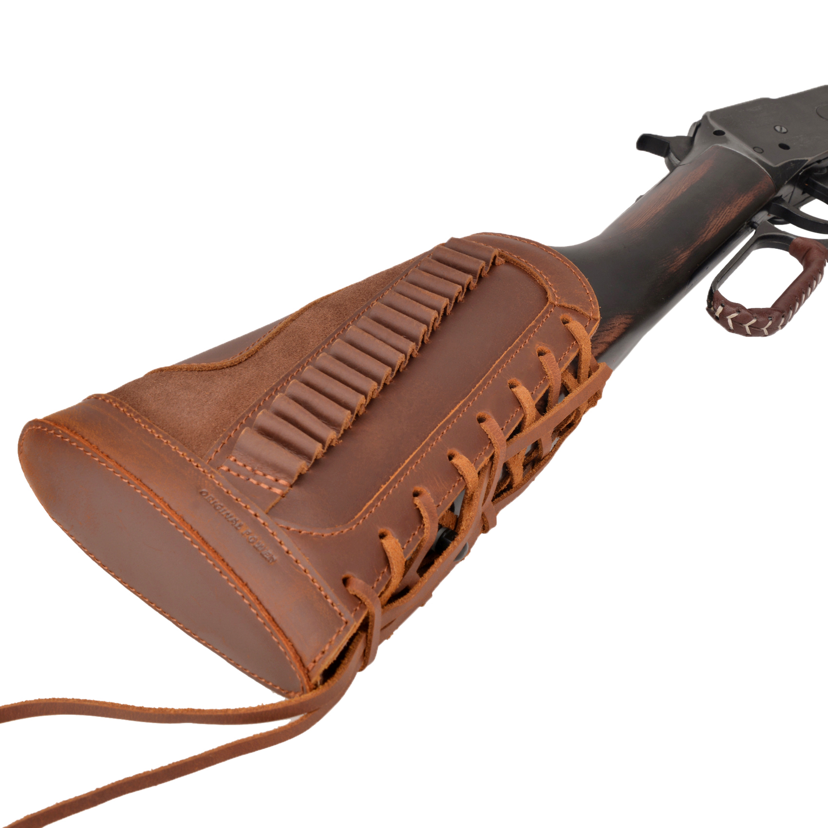 Leather Rifle Buttstock Shell Holder Recoil Pad For .308 .357 .22LR  12GA Butt Protectors