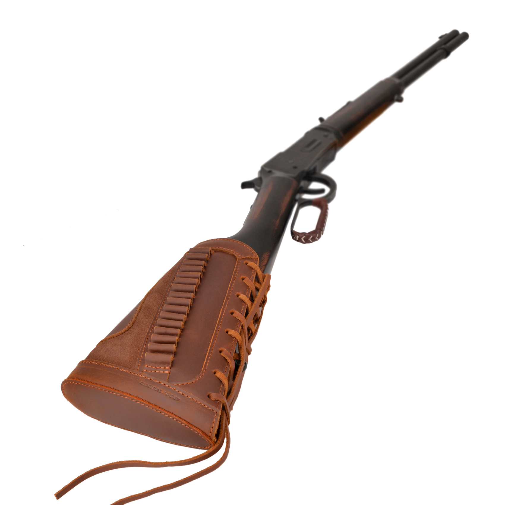 Leather Rifle Buttstock Shell Holder Recoil Pad For .308 .357 .22LR  12GA Butt Protectors