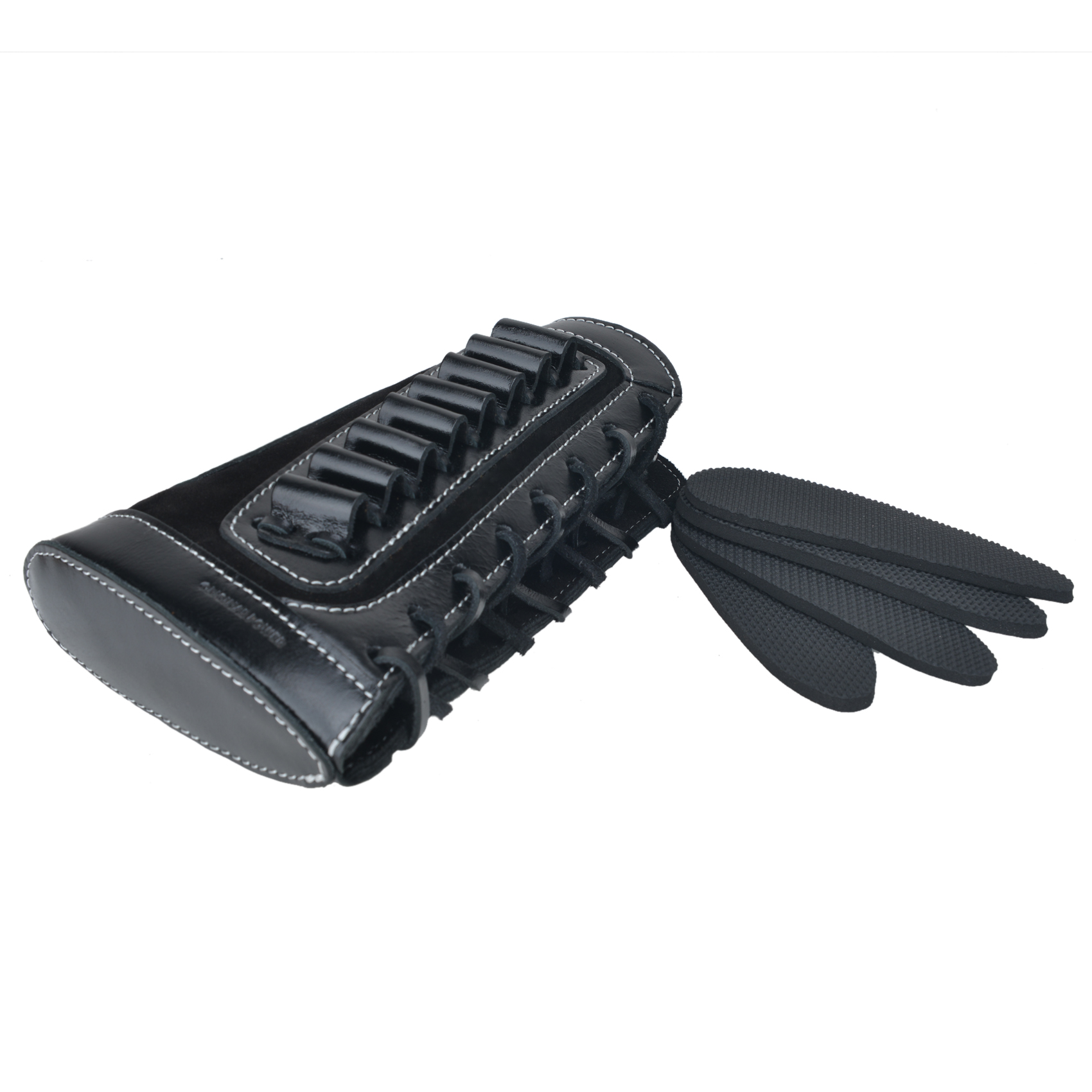 Leather Rifle Buttstock Shell Holder Recoil Pad For .308 .357 .22LR  12GA Butt Protectors