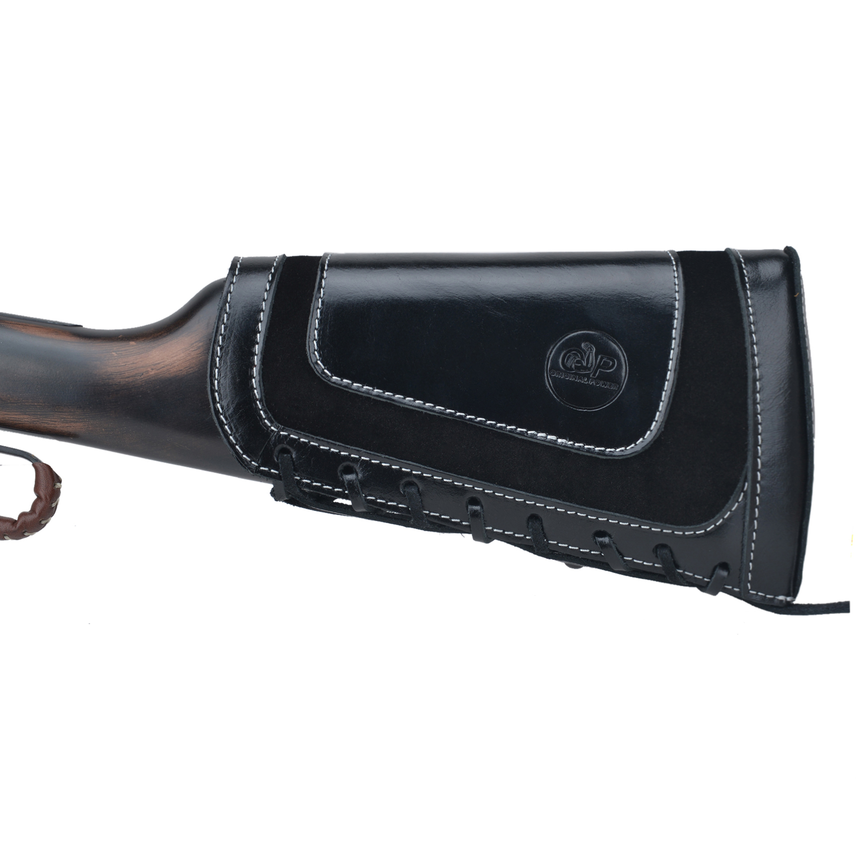 Leather Rifle Buttstock Shell Holder Recoil Pad For .308 .357 .22LR  12GA Butt Protectors