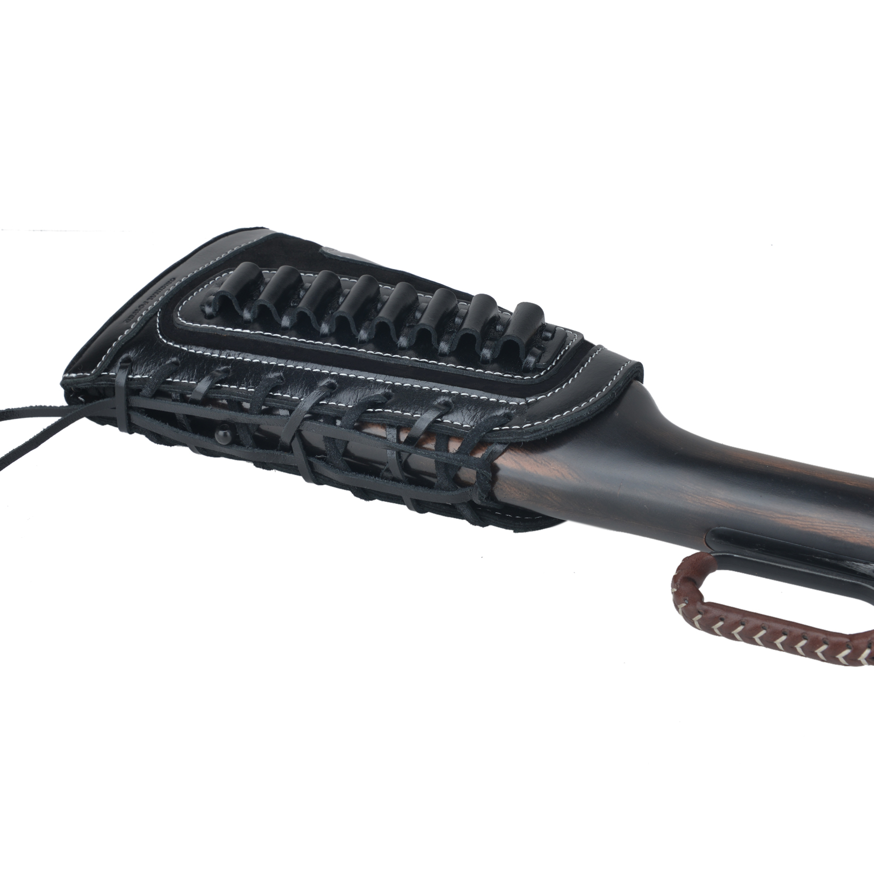 Leather Rifle Buttstock Shell Holder Recoil Pad For .308 .357 .22LR  12GA Butt Protectors