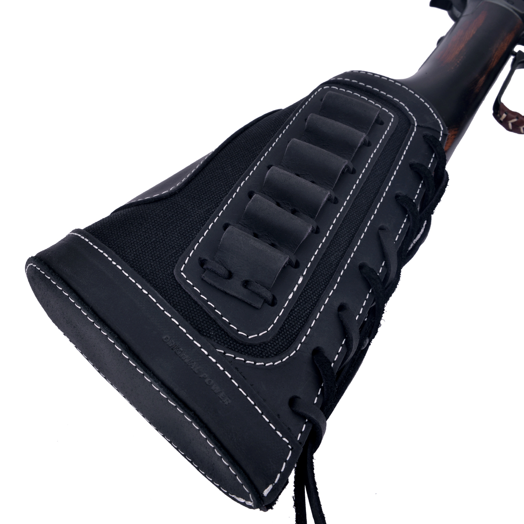 Leather Rifle Buttstock Shotgun Shell Holder Cover .357 .45-70.30-30 .308 .22MAG 12GA