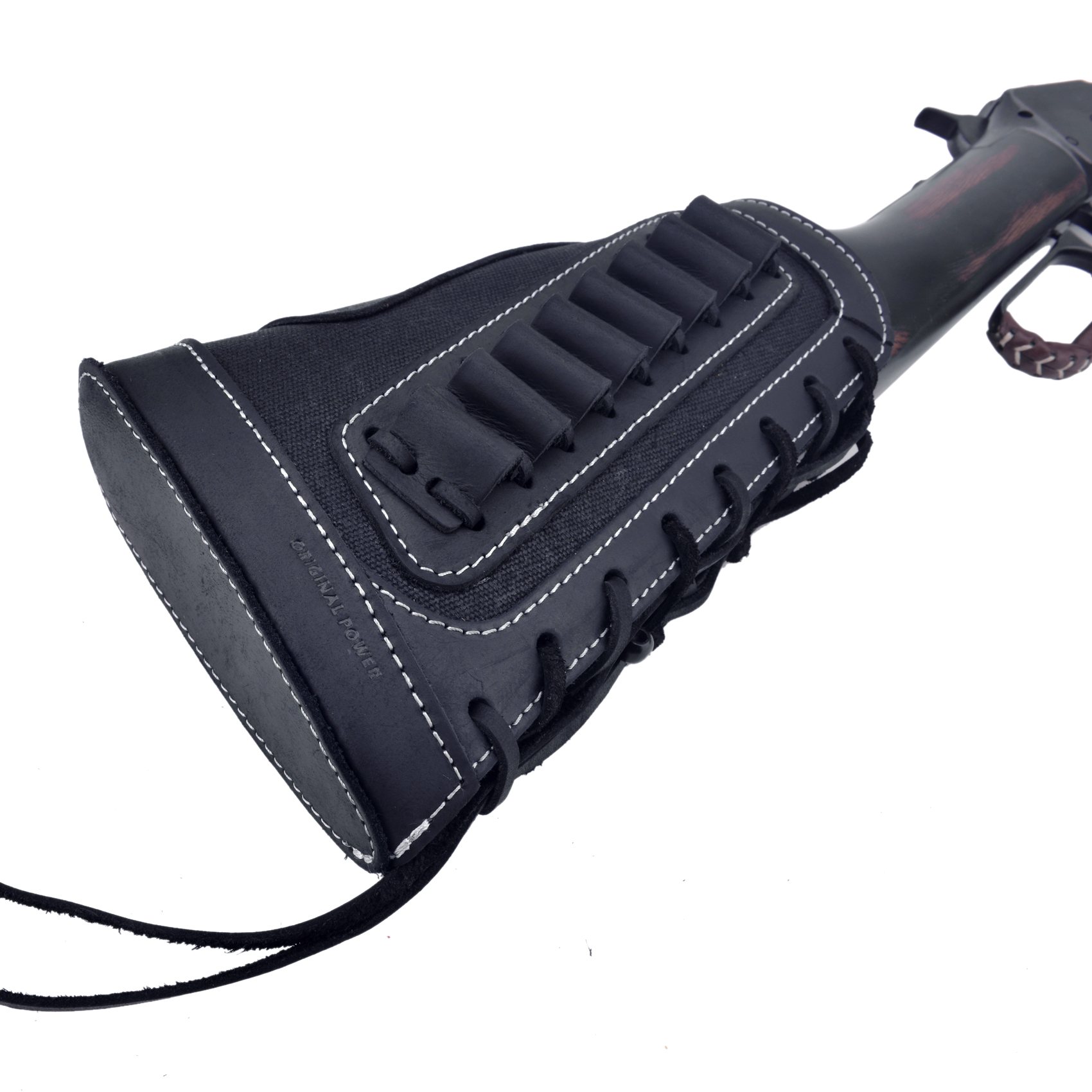 Set Of Retro Gun Buttstsock with Gun Shell Slot Sling.308 .22LR .30/30 12GA .357