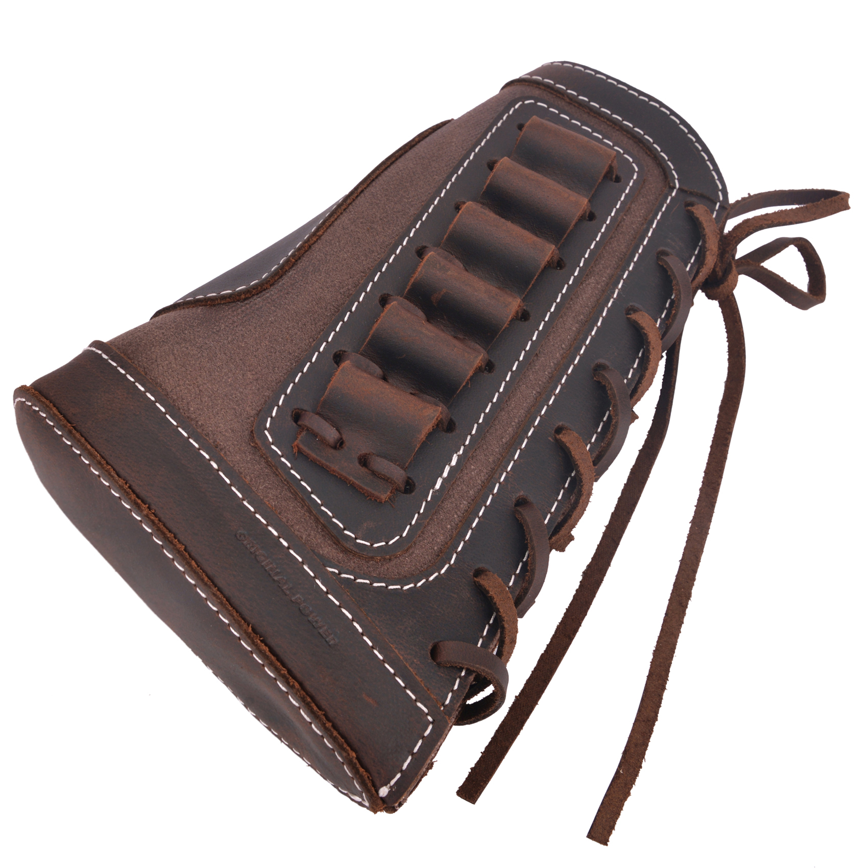 Leather Rifle Buttstock Shotgun Shell Holder Cover .357 .45-70.30-30 .308 .22MAG 12GA