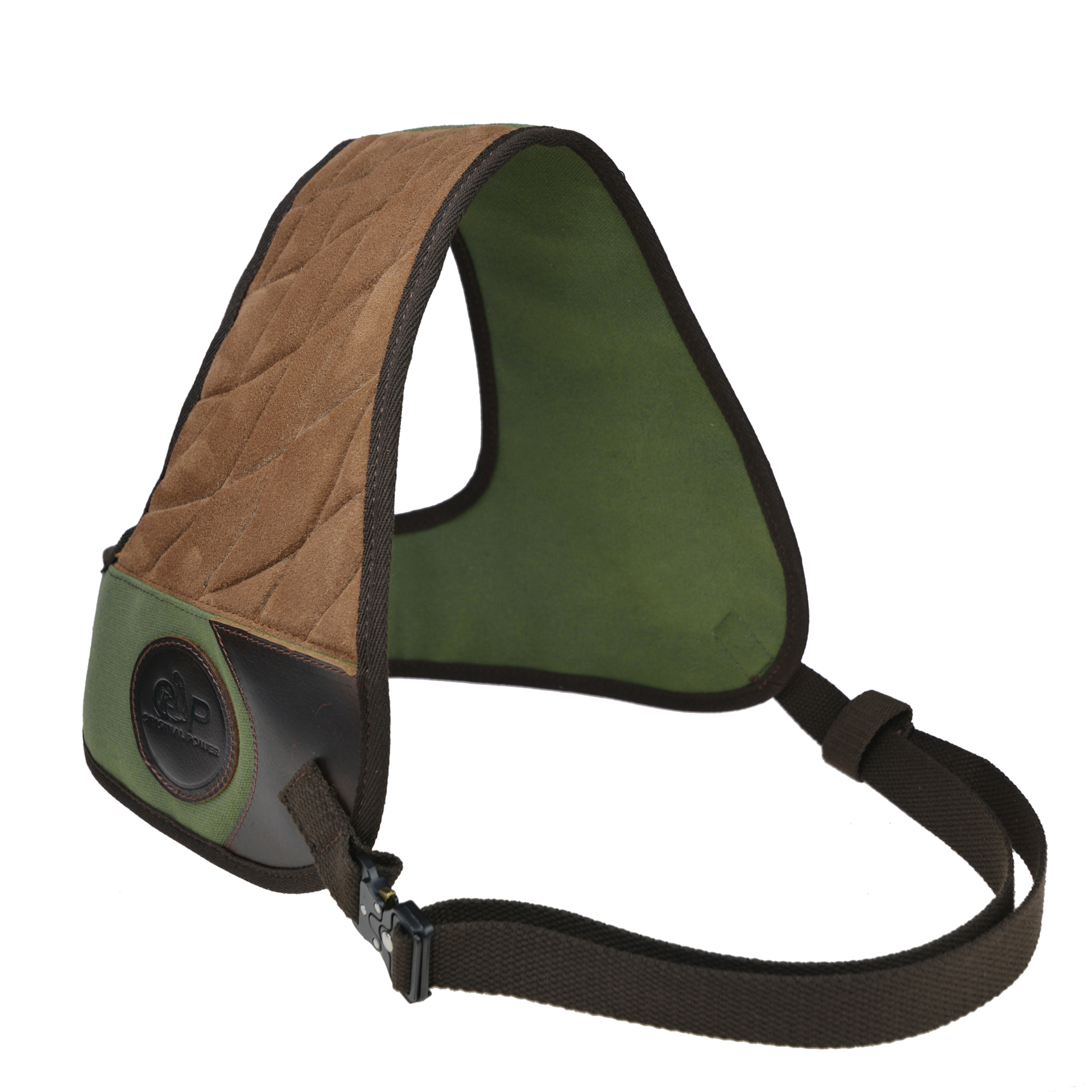 Leather Canvas Recoil Shoulder Pad Shooting Protector Vest Right / Left Handed