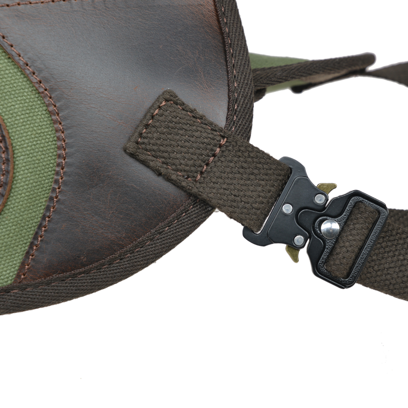 Leather Canvas Recoil Shoulder Pad Shooting Protector Vest Right / Left Handed