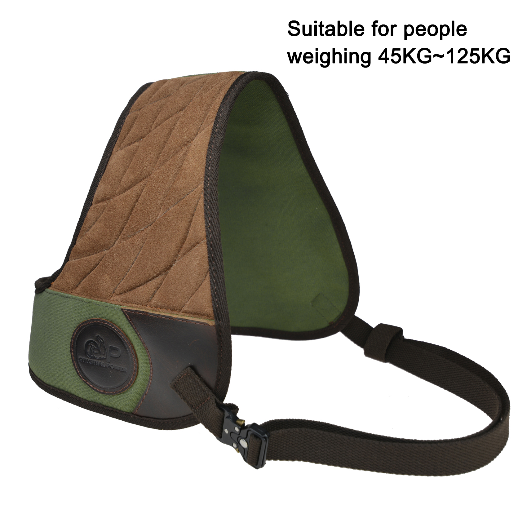 Leather Canvas Recoil Shoulder Pad Shooting Protector Vest Right / Left Handed