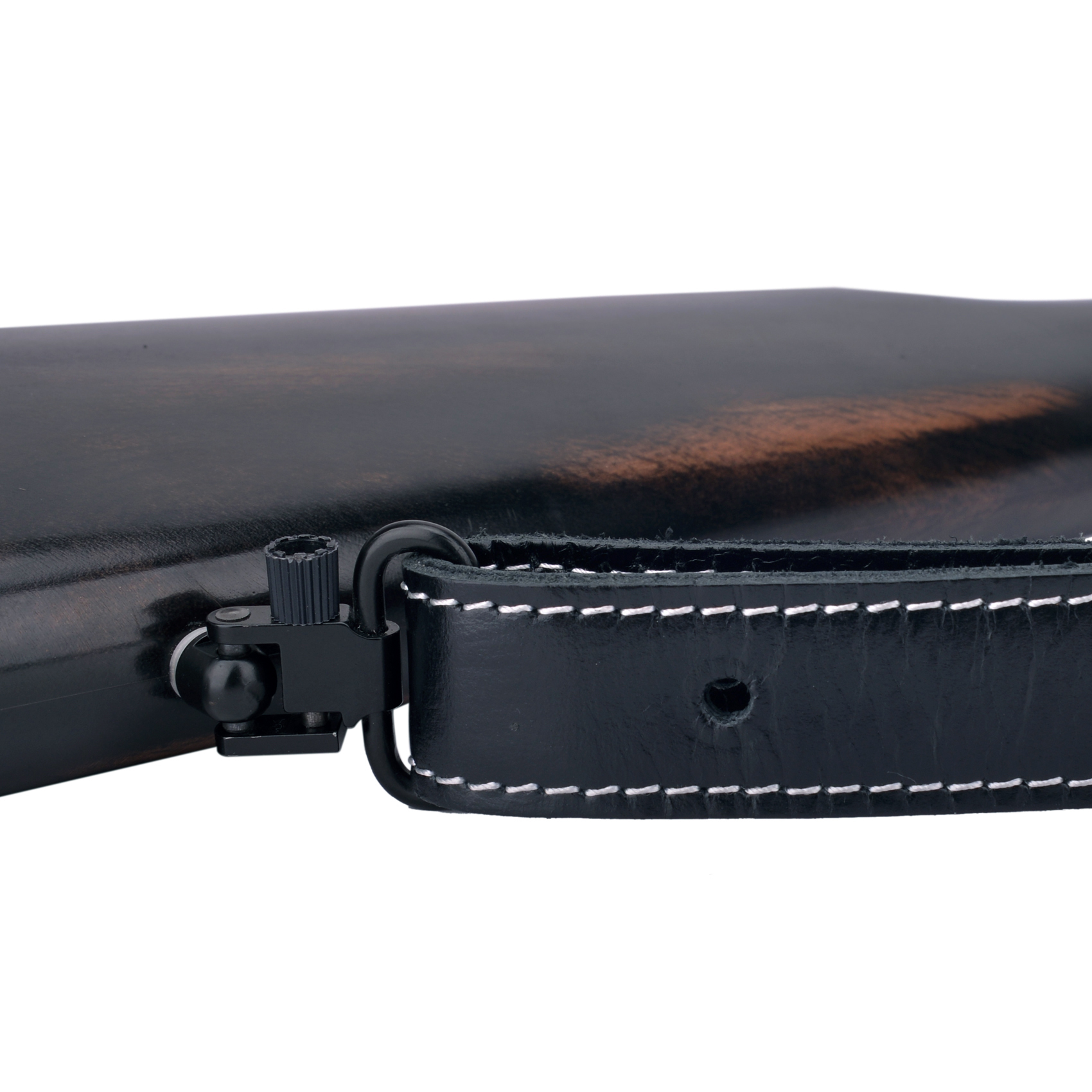Buffalo Hide Leather Rifle Sling Shotgun Shoulder Strap 1Wide With Swivels .308 .30-30 .22LR 12GA