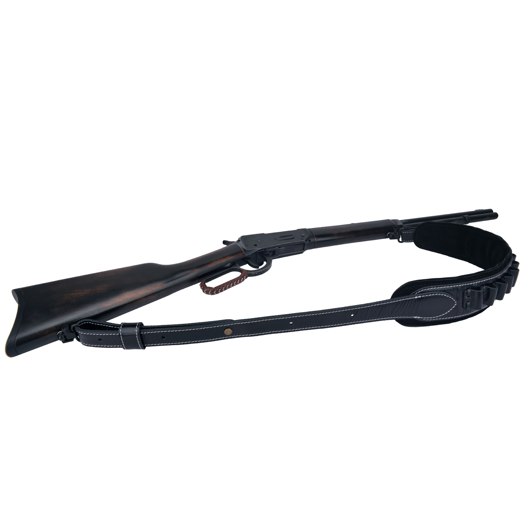 Buffalo Hide Leather Rifle Sling Shotgun Shoulder Strap 1Wide With Swivels .308 .30-30 .22LR 12GA