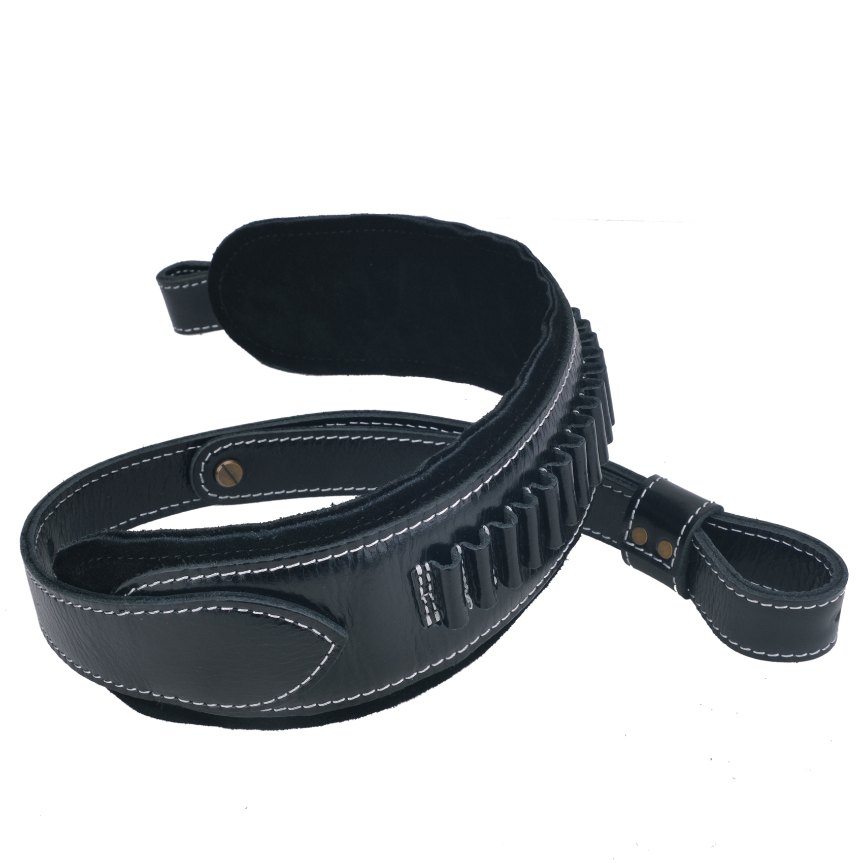 Leather Rifle Butt Stock Cheek Rest Pad Ammo Holder .22LR .17HMR .22Mag On Sale