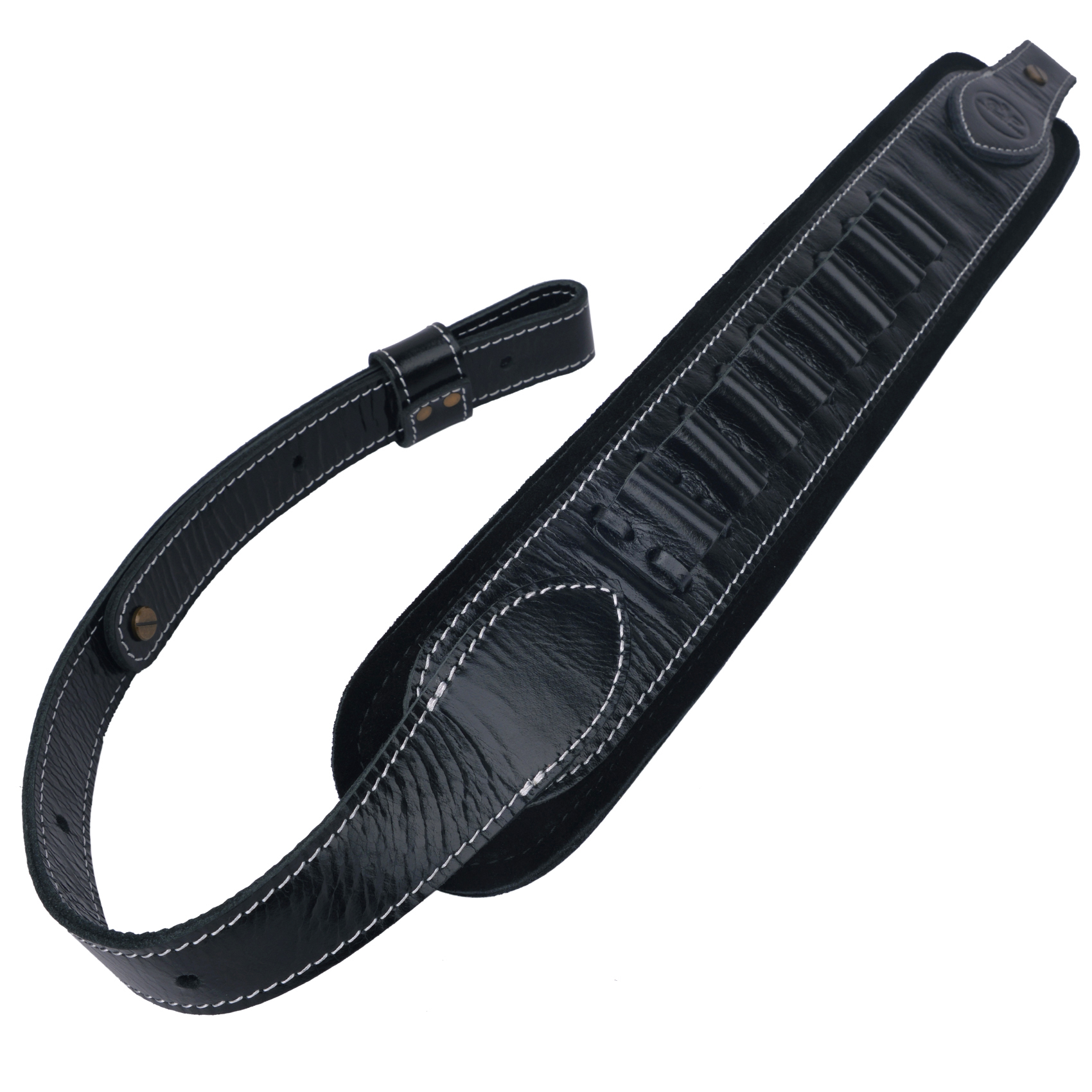 Buffalo Hide Leather Rifle Sling Shotgun Shoulder Strap 1Wide With Swivels .308 .30-30 .22LR 12GA