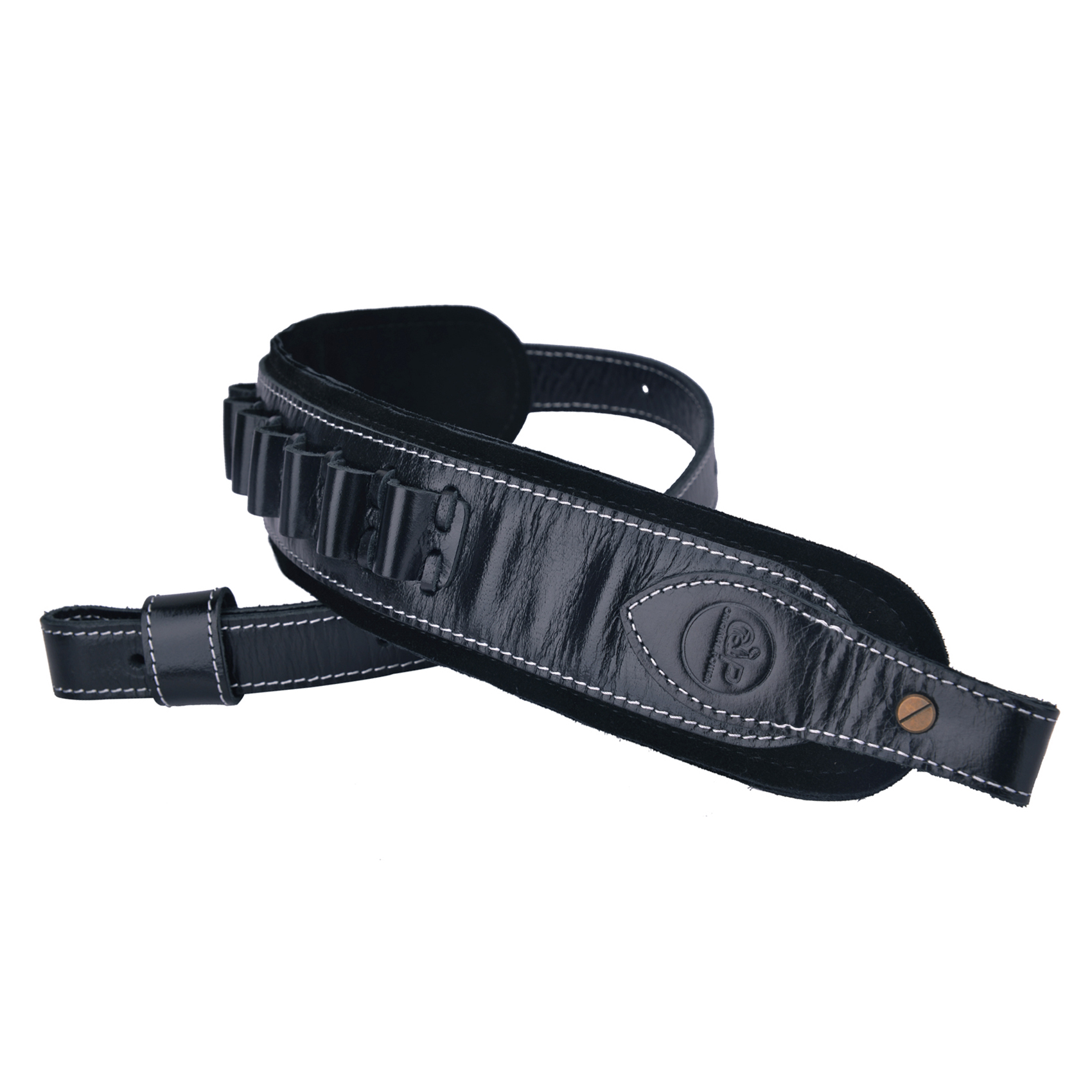 Buffalo Hide Leather Rifle Sling Shotgun Shoulder Strap 1Wide With Swivels .308 .30-30 .22LR 12GA