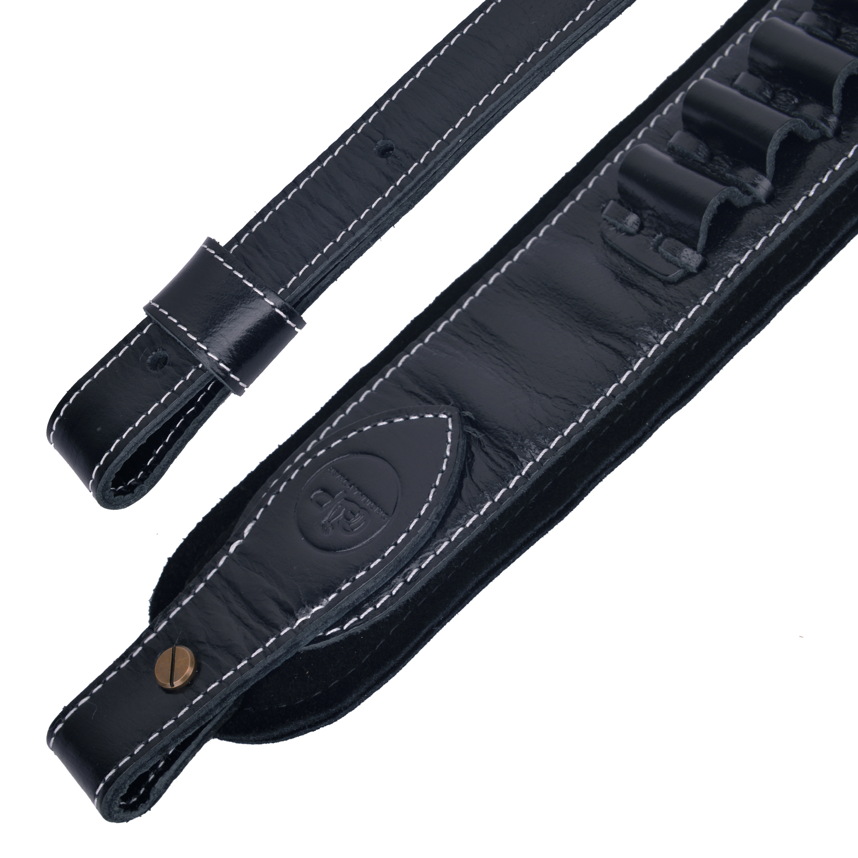Buffalo Hide Leather Rifle Sling Shotgun Shoulder Strap 1Wide With Swivels .308 .30-30 .22LR 12GA