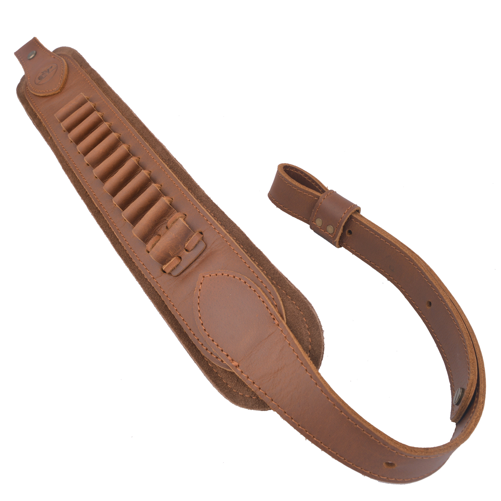 Buffalo Hide Leather Rifle Sling Shotgun Shoulder Strap 1Wide With Swivels .308 .30-30 .22LR 12GA