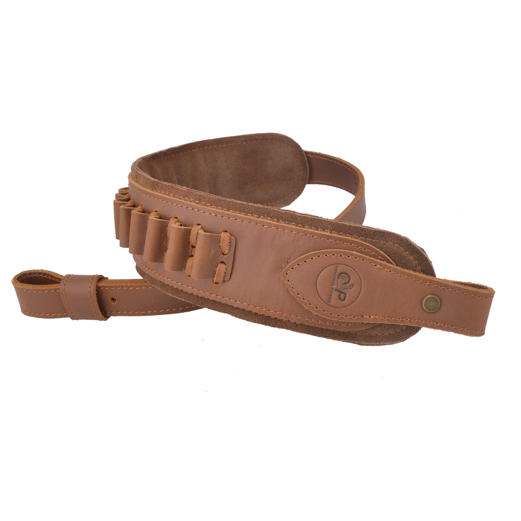 Buffalo Hide Leather Rifle Sling Shotgun Shoulder Strap 1Wide With Swivels .308 .30-30 .22LR 12GA