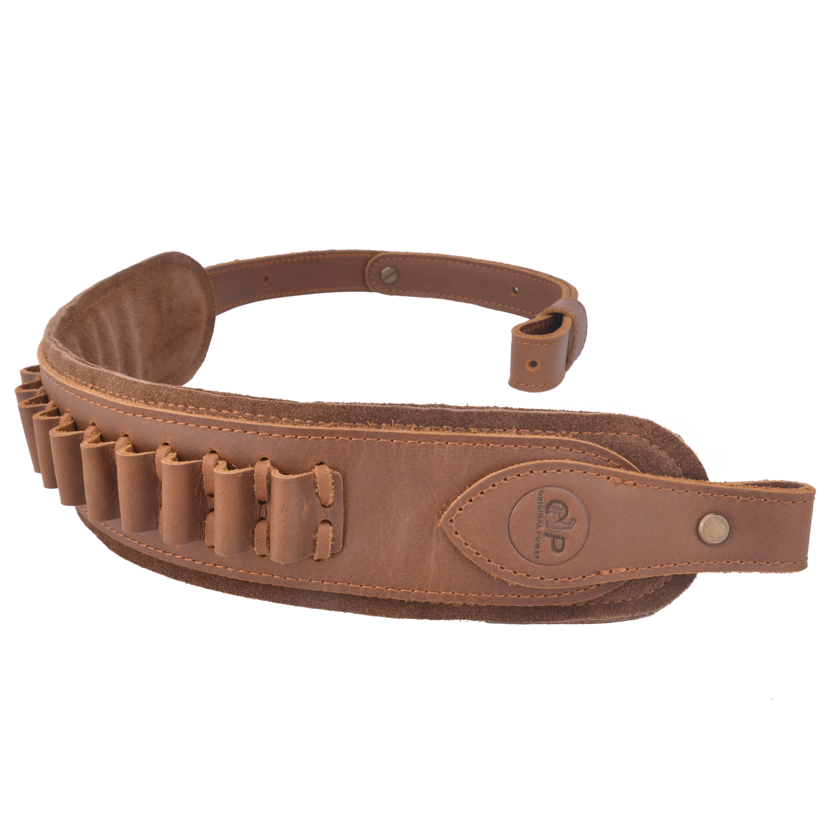 Buffalo Hide Leather Rifle Sling Shotgun Shoulder Strap 1Wide With Swivels .308 .30-30 .22LR 12GA