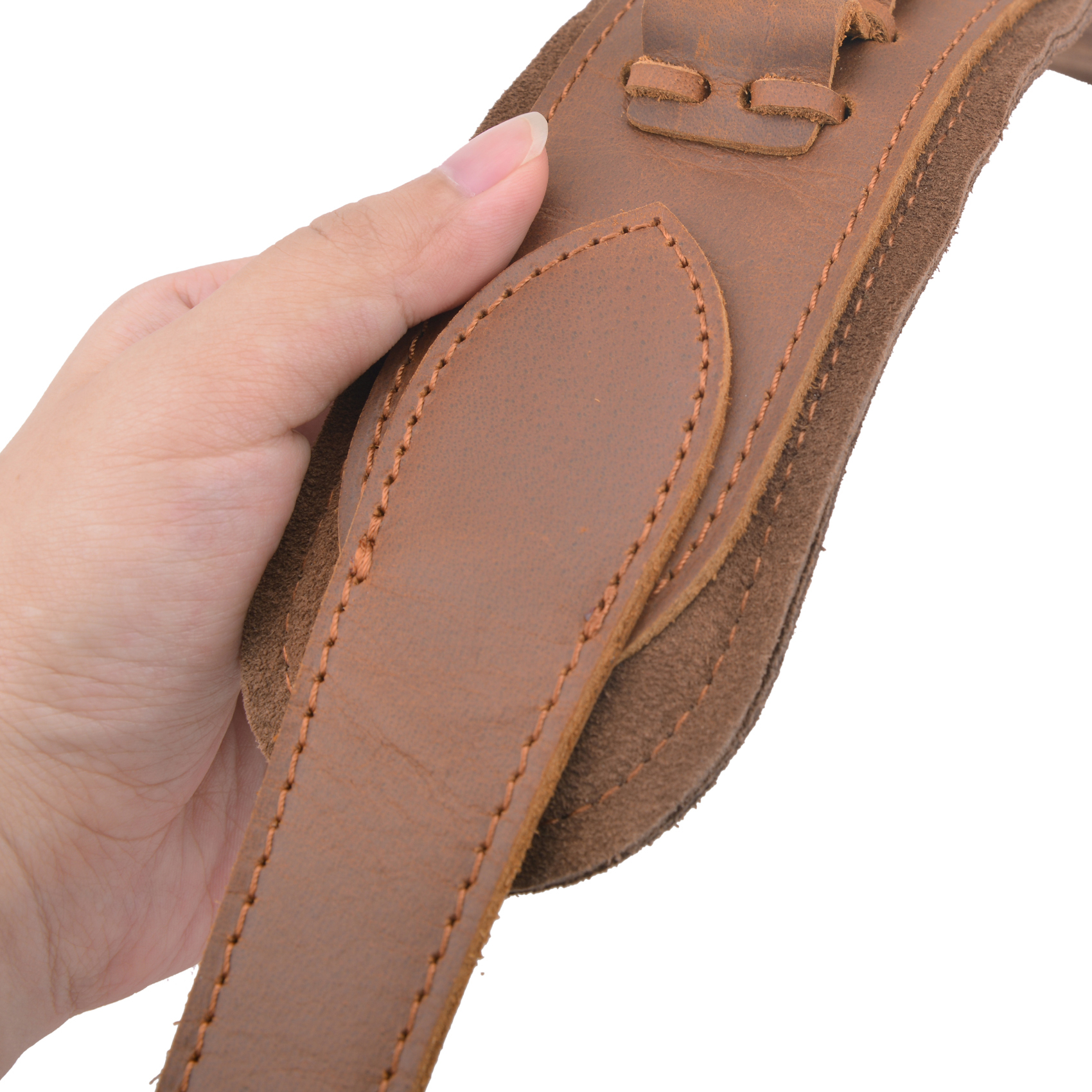 Buffalo Hide Leather Rifle Sling Shotgun Shoulder Strap 1Wide With Swivels .308 .30-30 .22LR 12GA