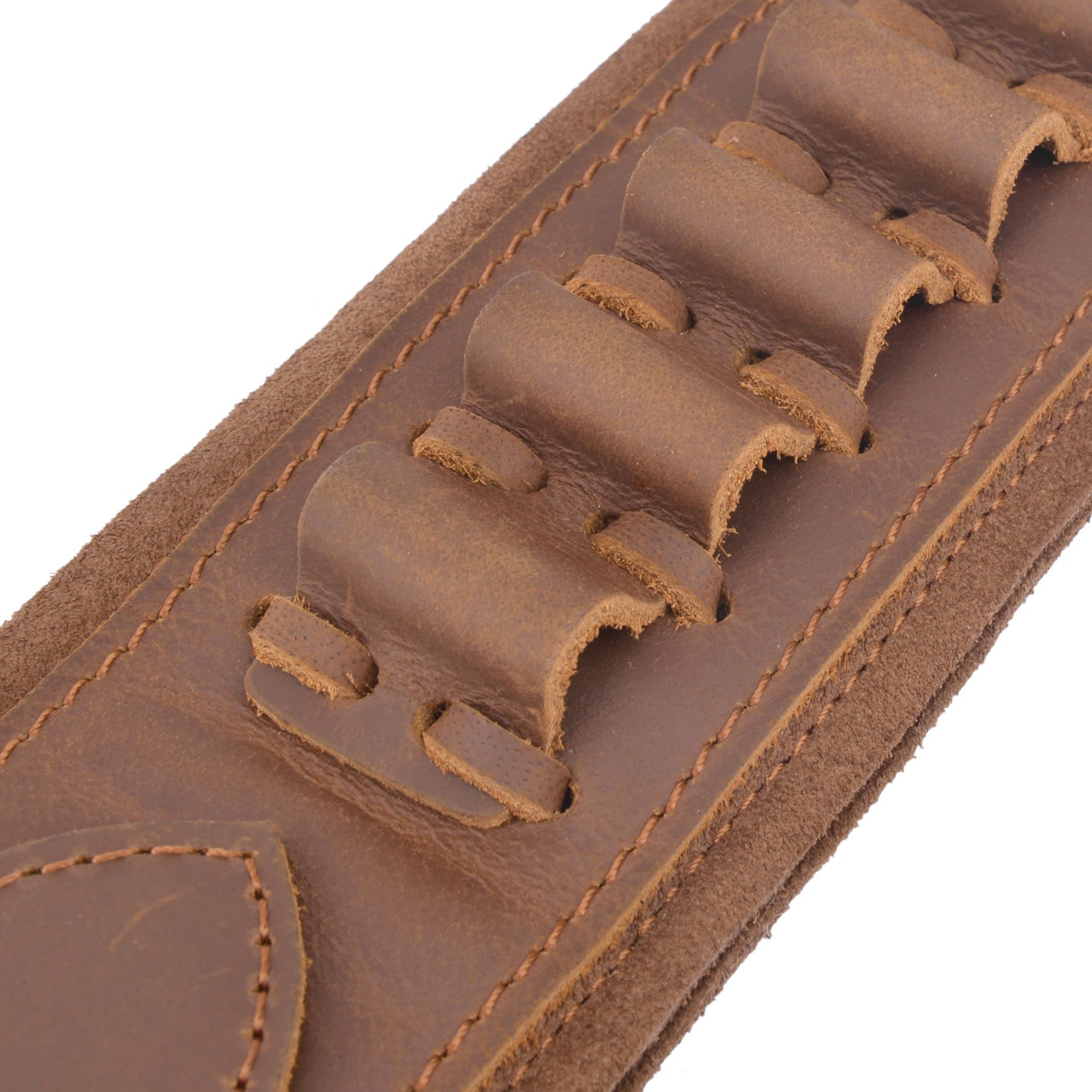 Brown Buffalo Hide Leather Rifle Sling Shotgun Shoulder Strap 1Wide With Swivels .308 45-70 30-06 22-250 410GA