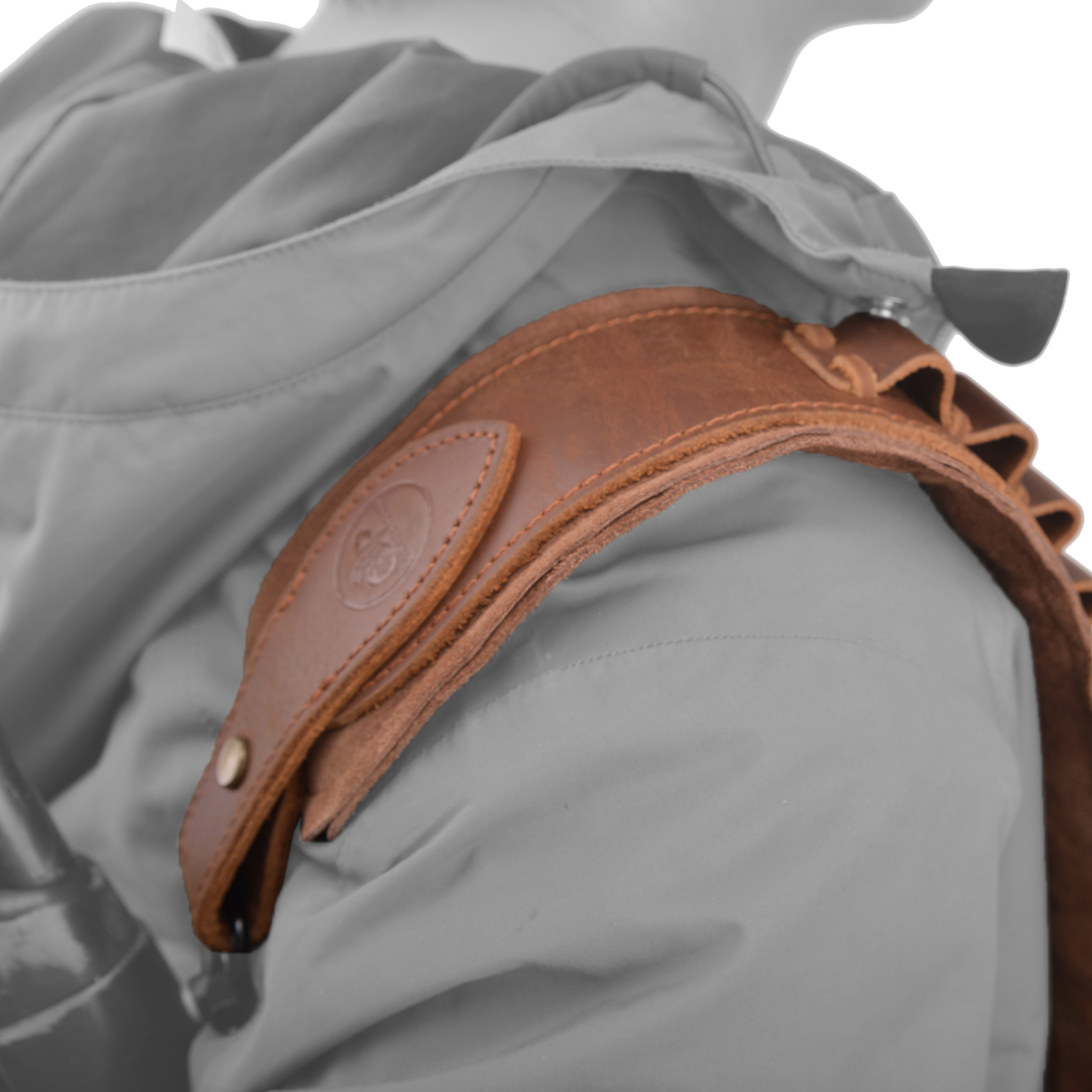 Brown Buffalo Hide Leather Rifle Sling Shotgun Shoulder Strap 1Wide With Swivels .308 45-70 30-06 22-250 410GA