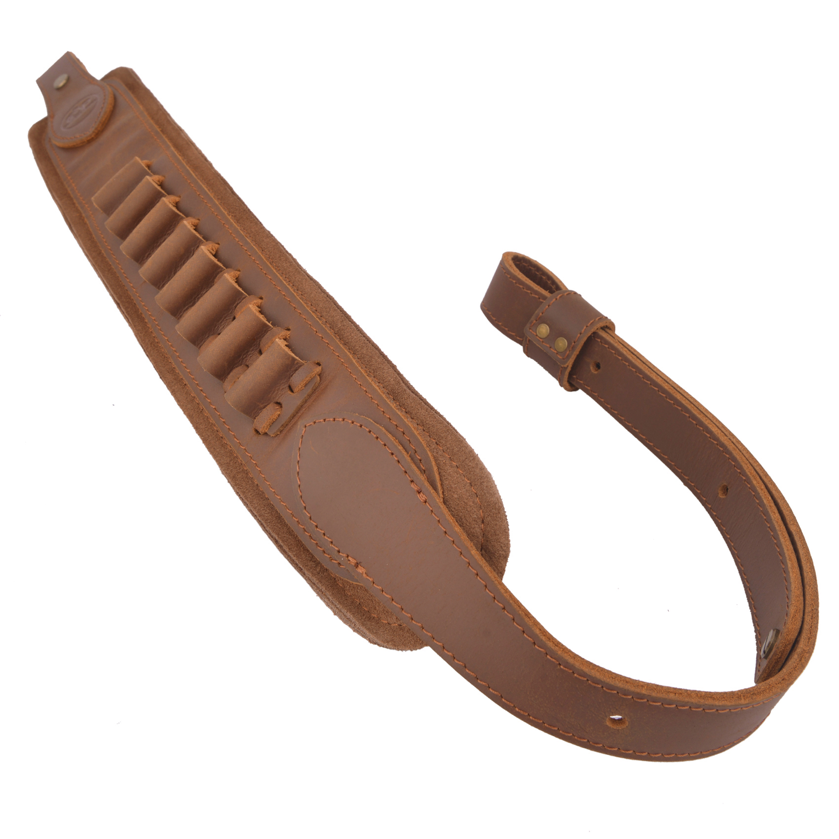 Brown Buffalo Hide Leather Rifle Sling Shotgun Shoulder Strap 1Wide With Swivels .308 45-70 30-06 22-250 410GA