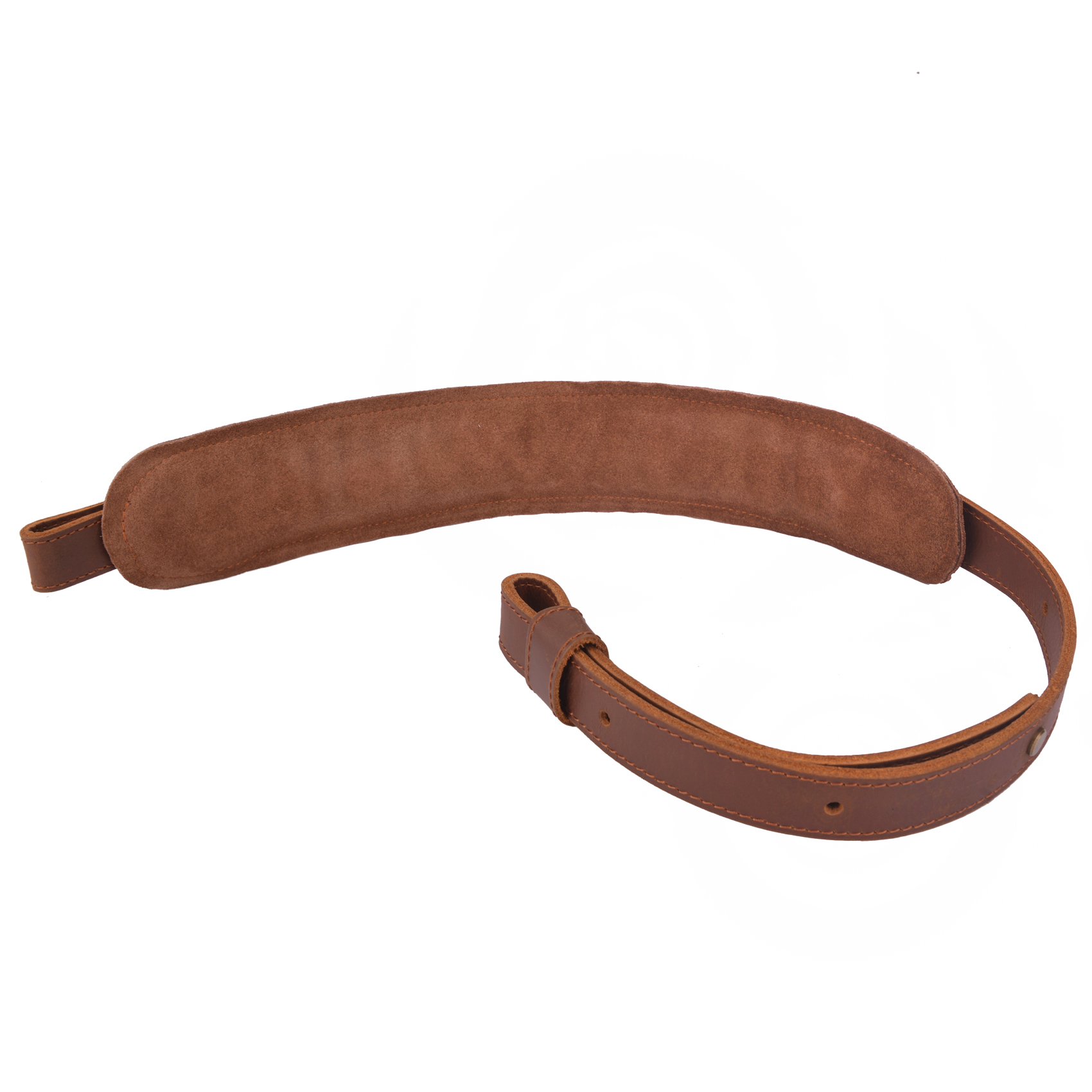 Brown Buffalo Hide Leather Rifle Sling Shotgun Shoulder Strap 1Wide With Swivels .308 45-70 30-06 22-250 410GA