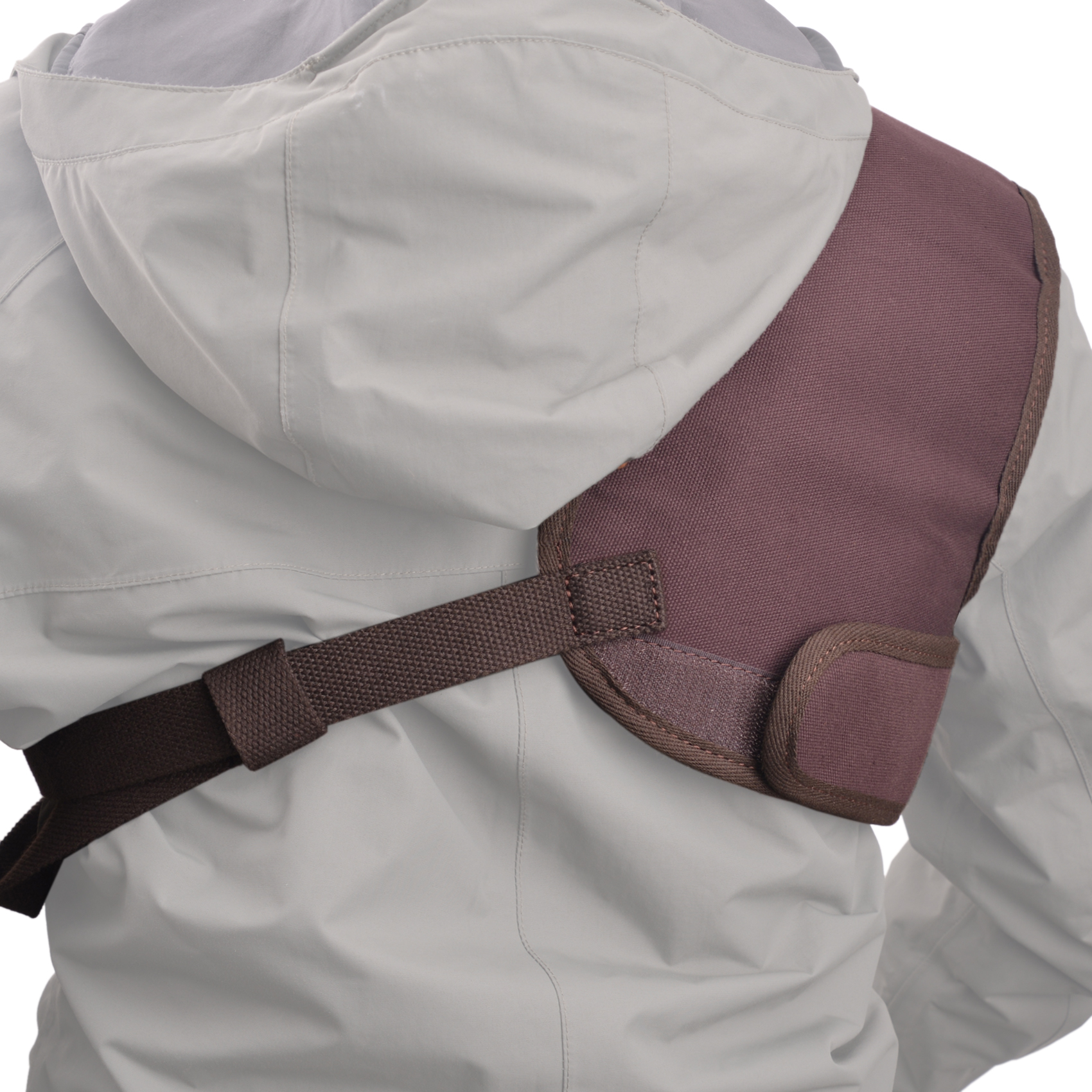 Leather Canvas Recoil Shoulder Pad Shooting Protector Vest Right / Left Handed