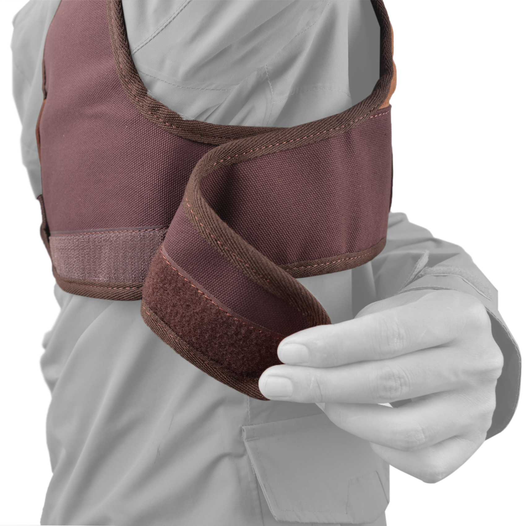 Leather Canvas Recoil Shoulder Pad Shooting Protector Vest Right / Left Handed