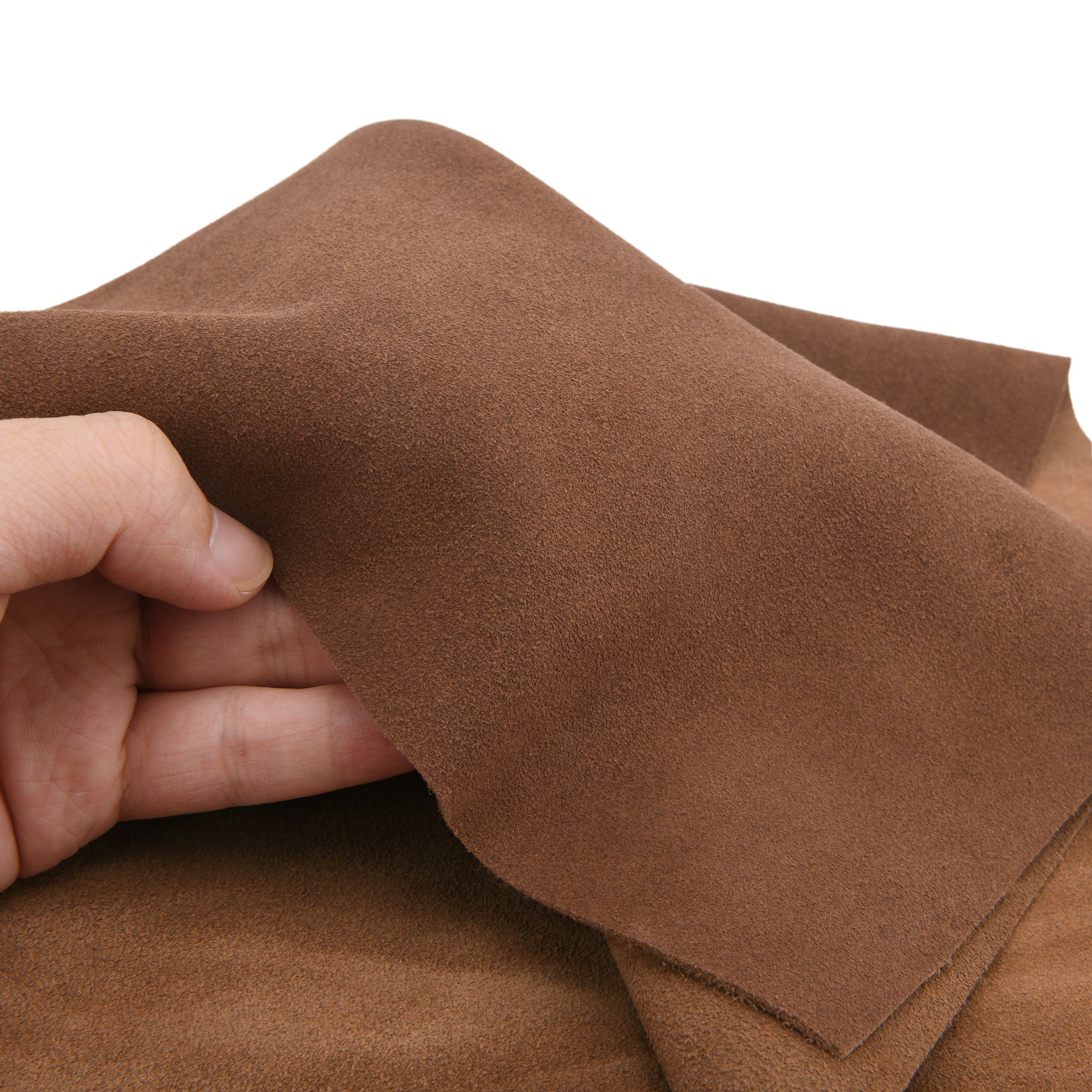 Leather Suede Sheet Skins Pieces 1.5-1.8mm Thick Soft Tooling Leather Square