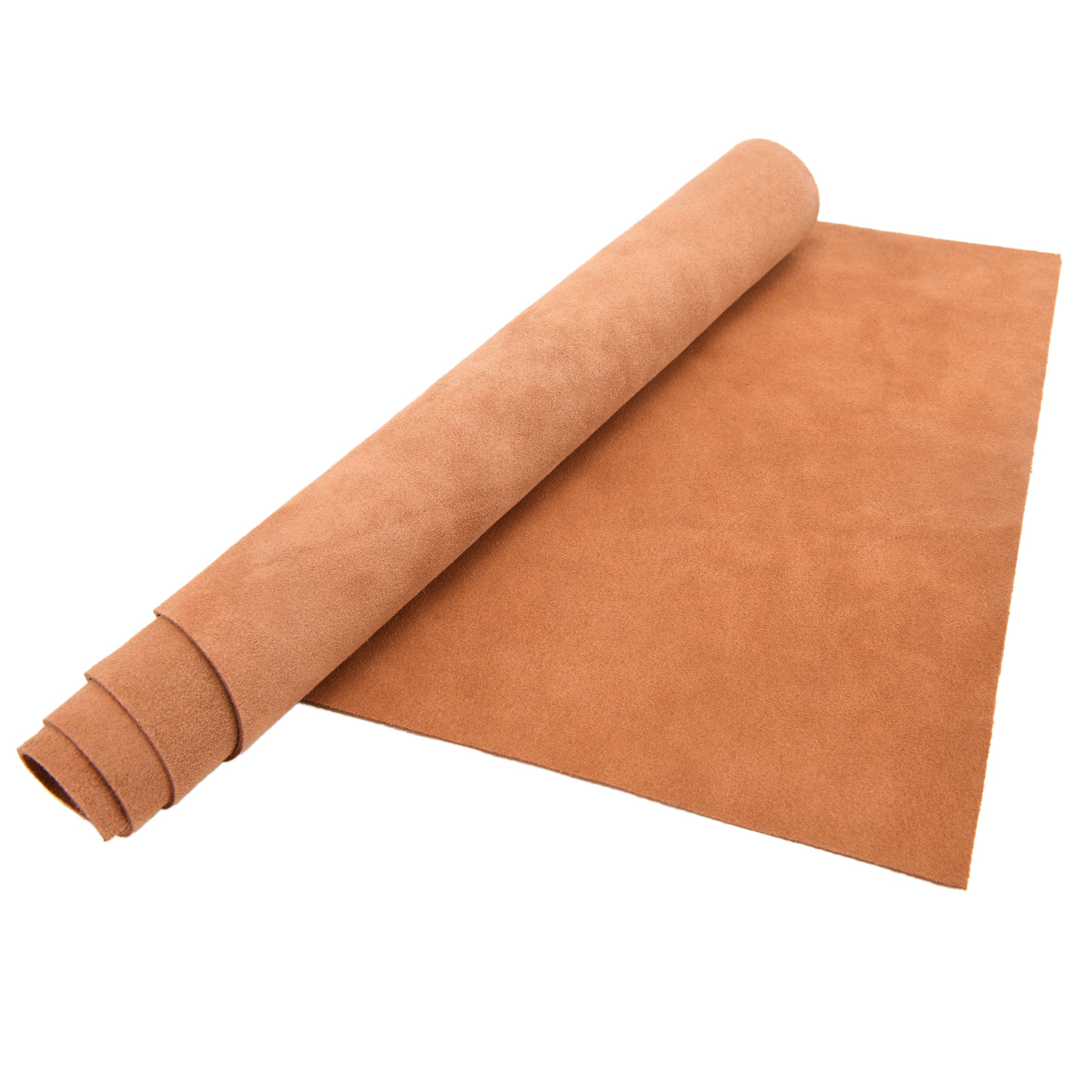 Leather Suede Sheet Skins Pieces 1.5-1.8mm Thick Soft Tooling Leather Square
